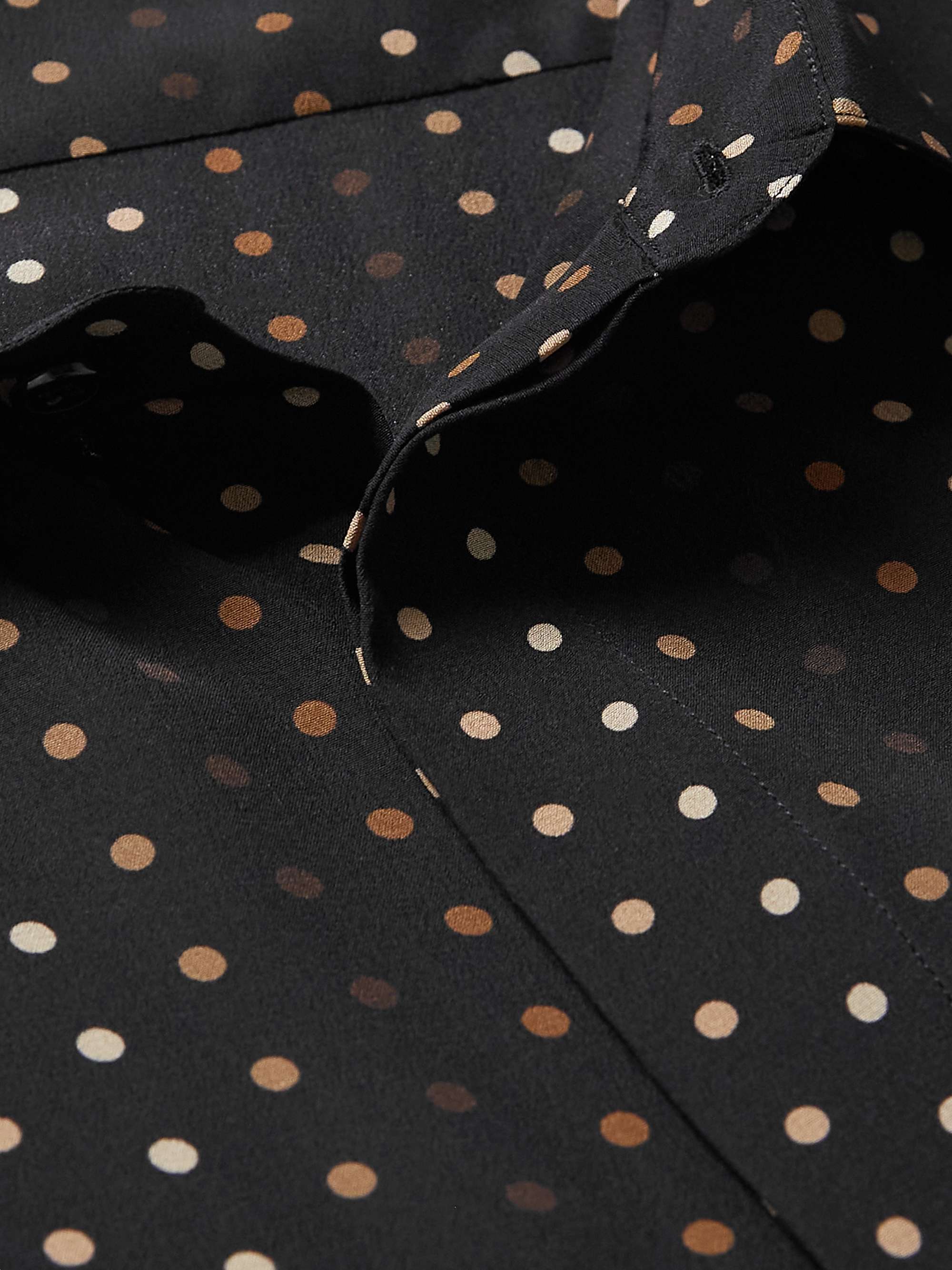 SAINT LAURENT Polka-Dot Silk Shirt