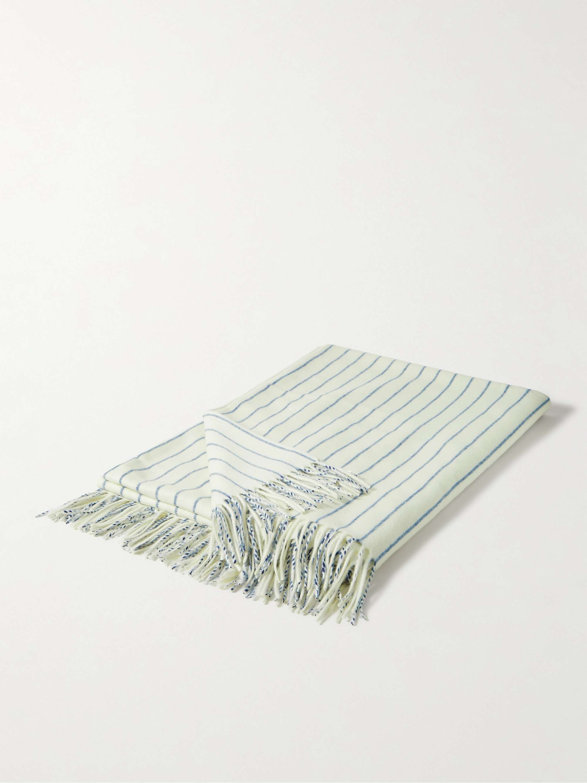 BURBERRY Fringed Striped Cashmere Blanket for Men | MR PORTER