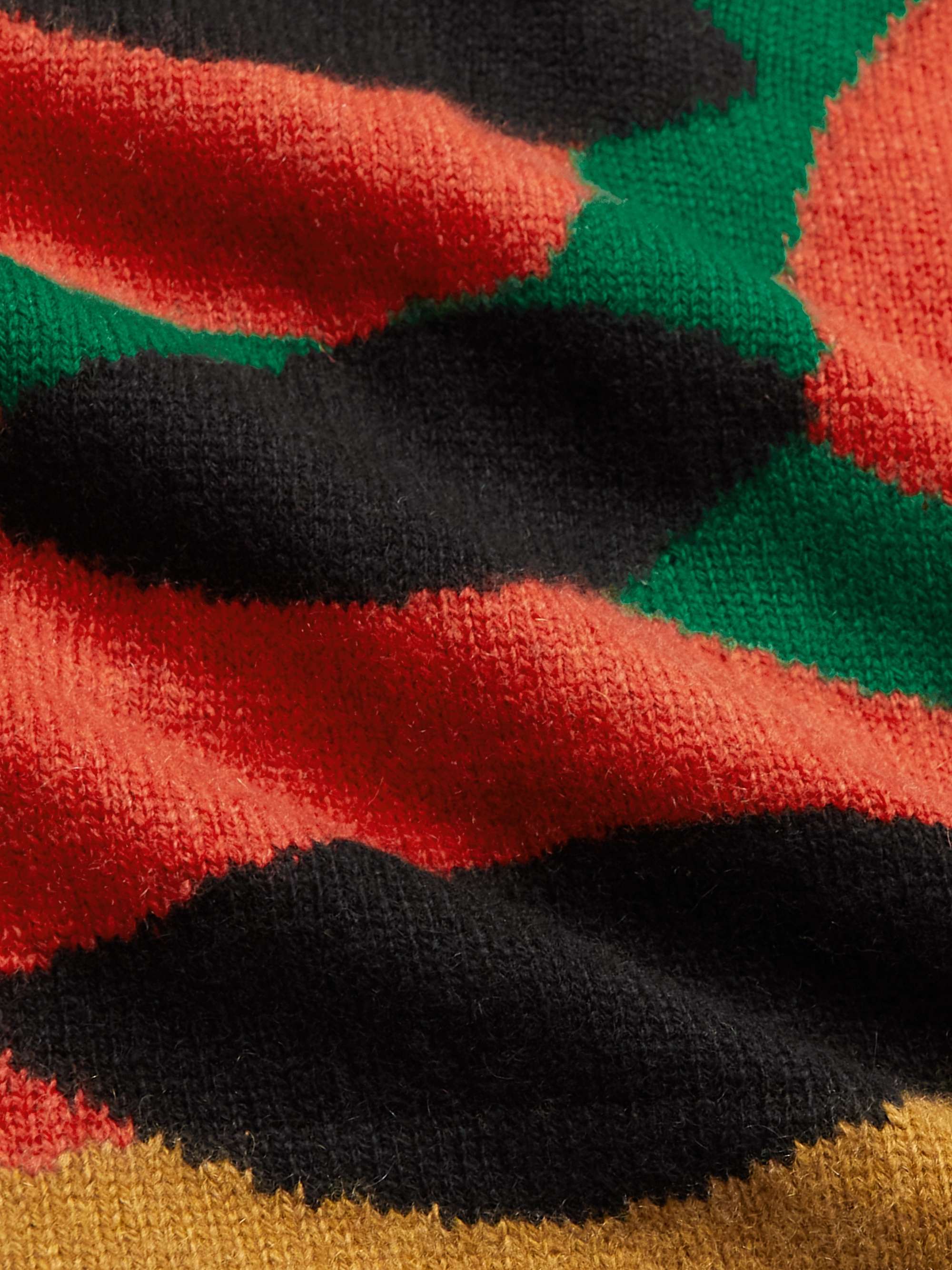 THE ELDER STATESMAN Sealife Jacquard-Knit Cashmere Zip-Up Sweater