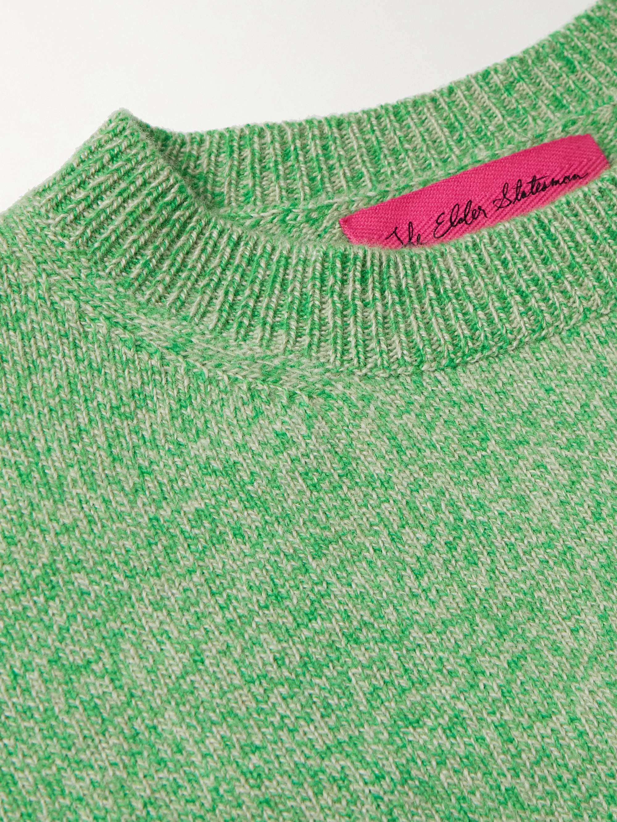 THE ELDER STATESMAN Sealife Jacquard-Knit Cashmere-Blend Sweater