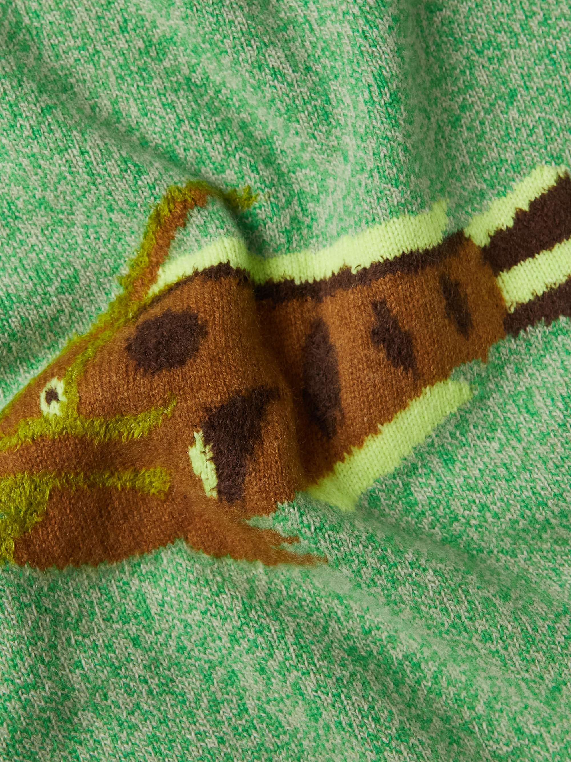 THE ELDER STATESMAN Sealife Jacquard-Knit Cashmere-Blend Sweater
