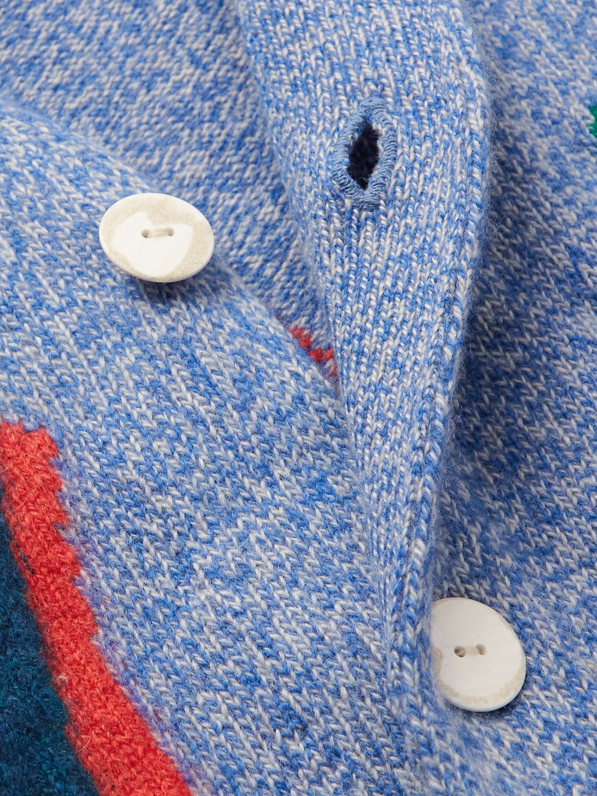 THE ELDER STATESMAN Sealife Jacquard-Knit Cashmere Cardigan
