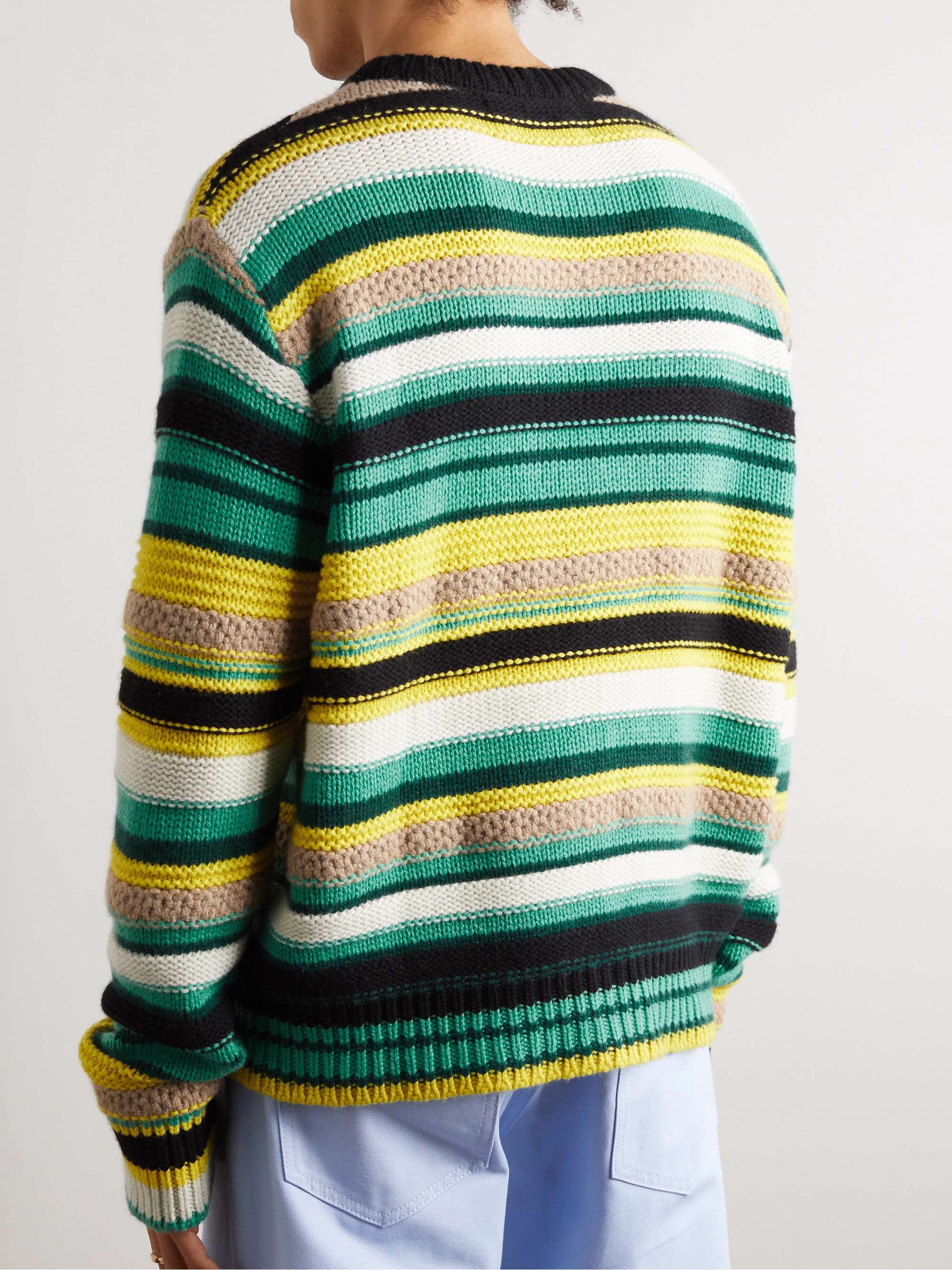 THE ELDER STATESMAN Marina Striped Cashmere Sweater