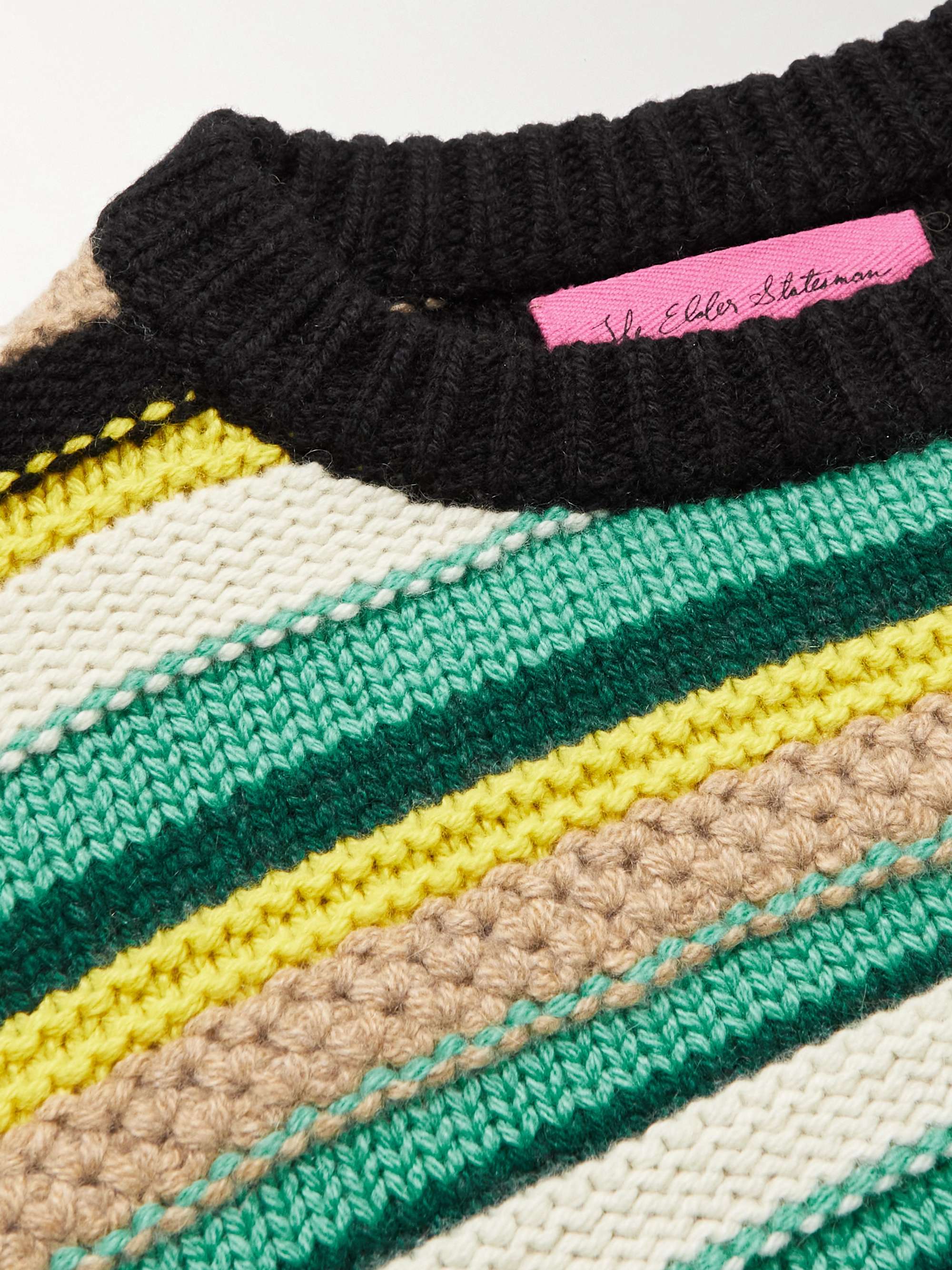 THE ELDER STATESMAN Marina Striped Cashmere Sweater