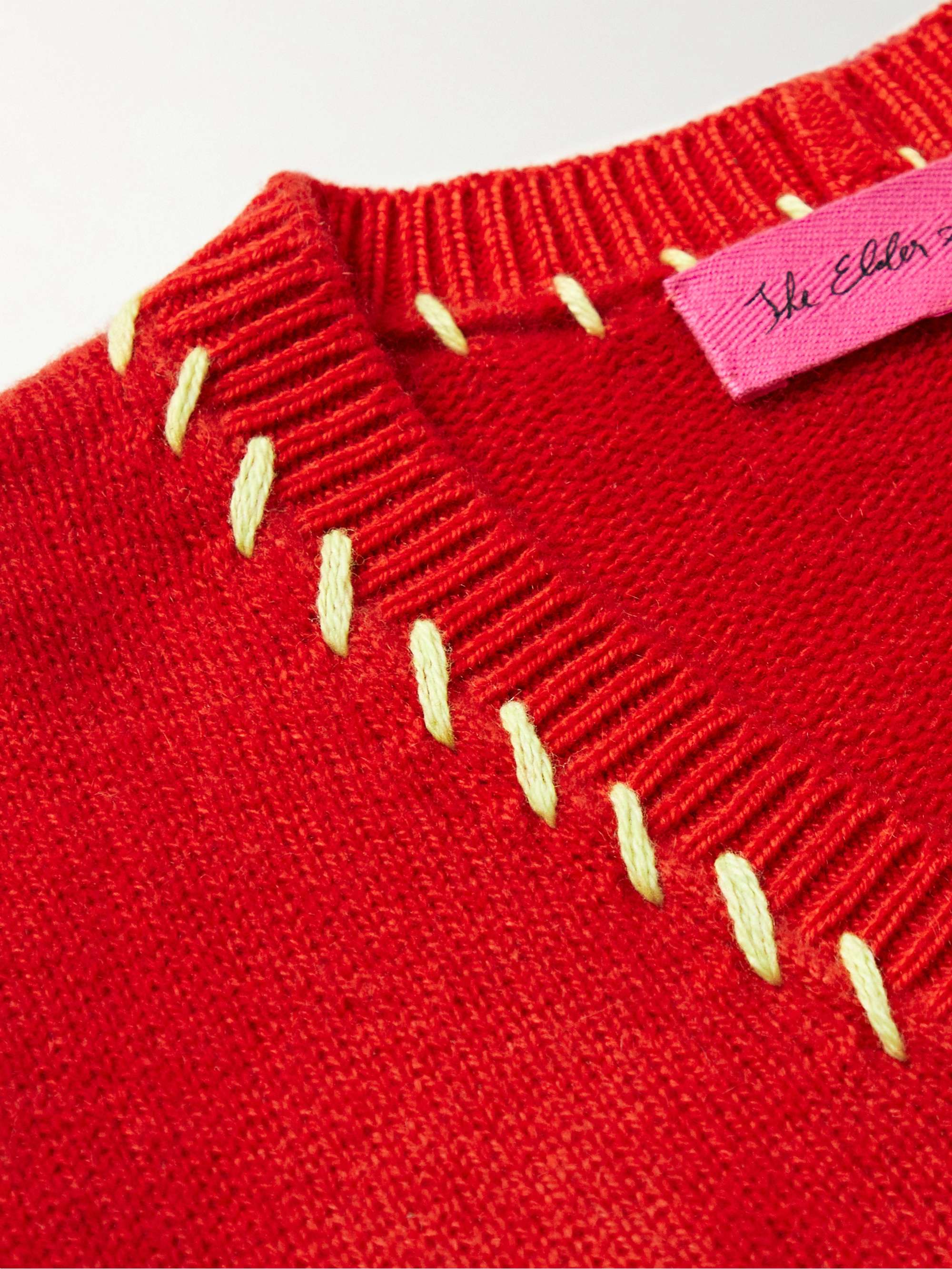 THE ELDER STATESMAN Embroidered Tie-Dyed Cashmere Sweater Vest