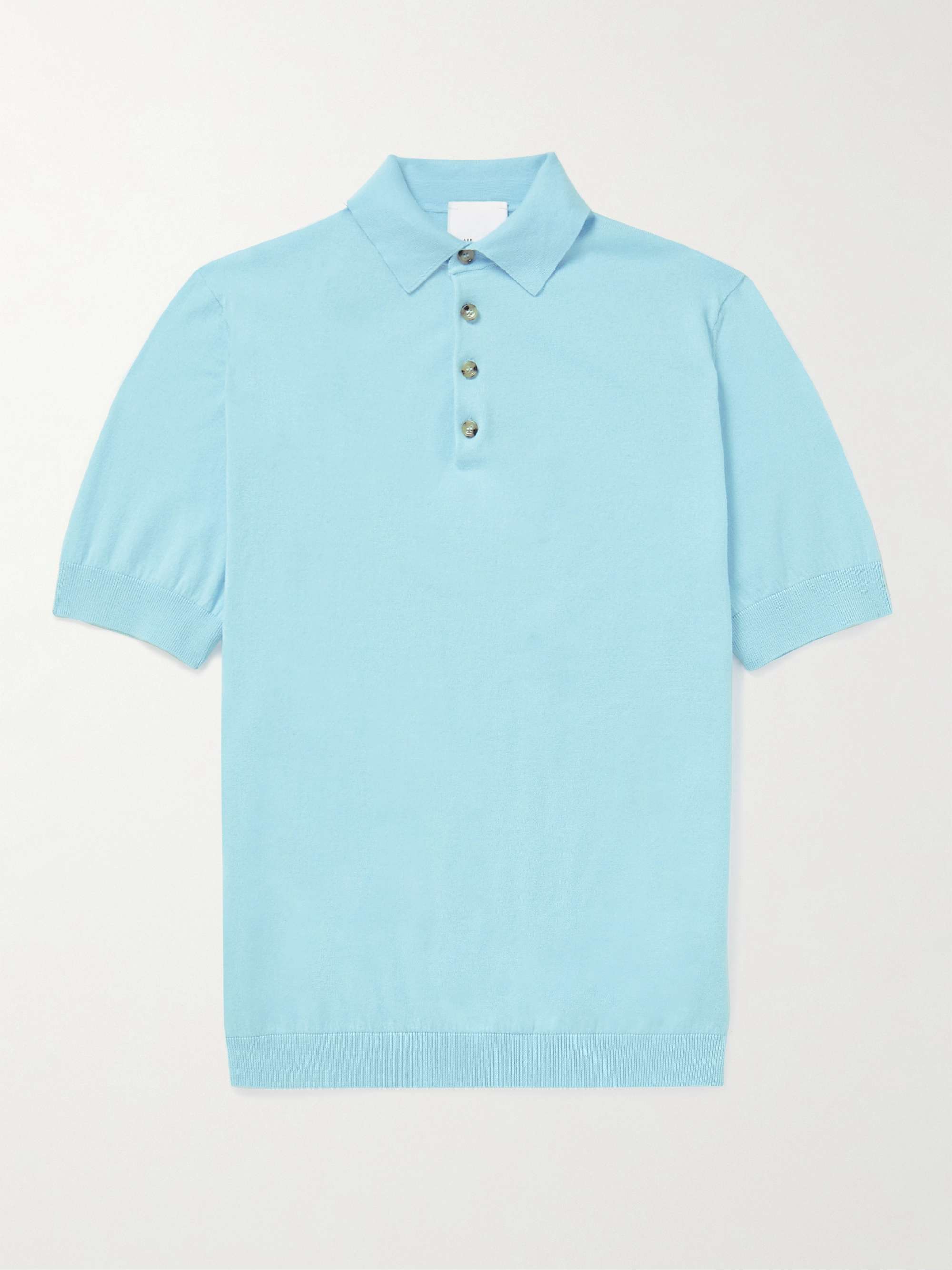 ALLUDE Cotton and Cashmere-Blend Polo Shirt for Men | MR PORTER