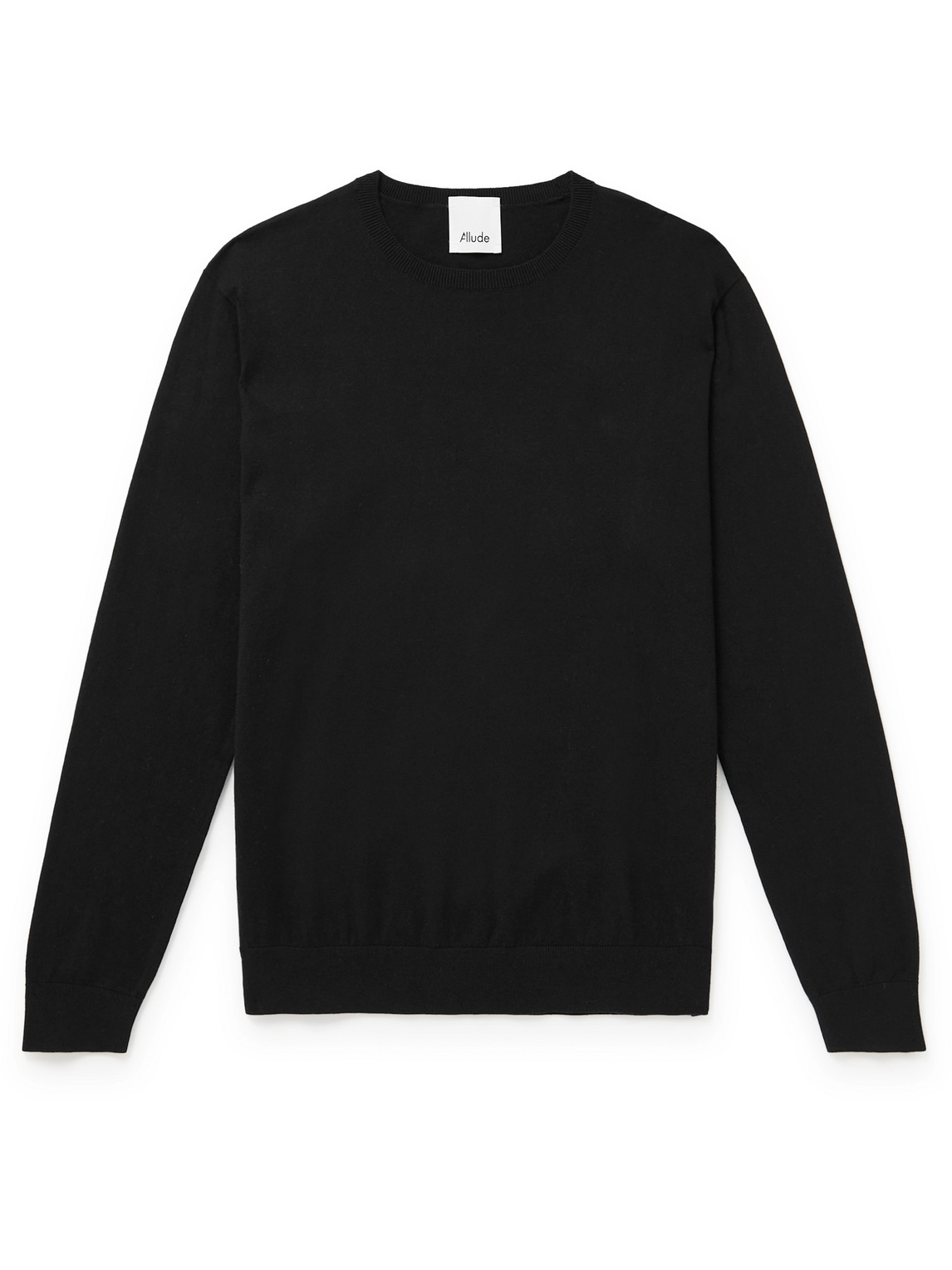 ALLUDE COTTON AND CASHMERE-BLEND SWEATER