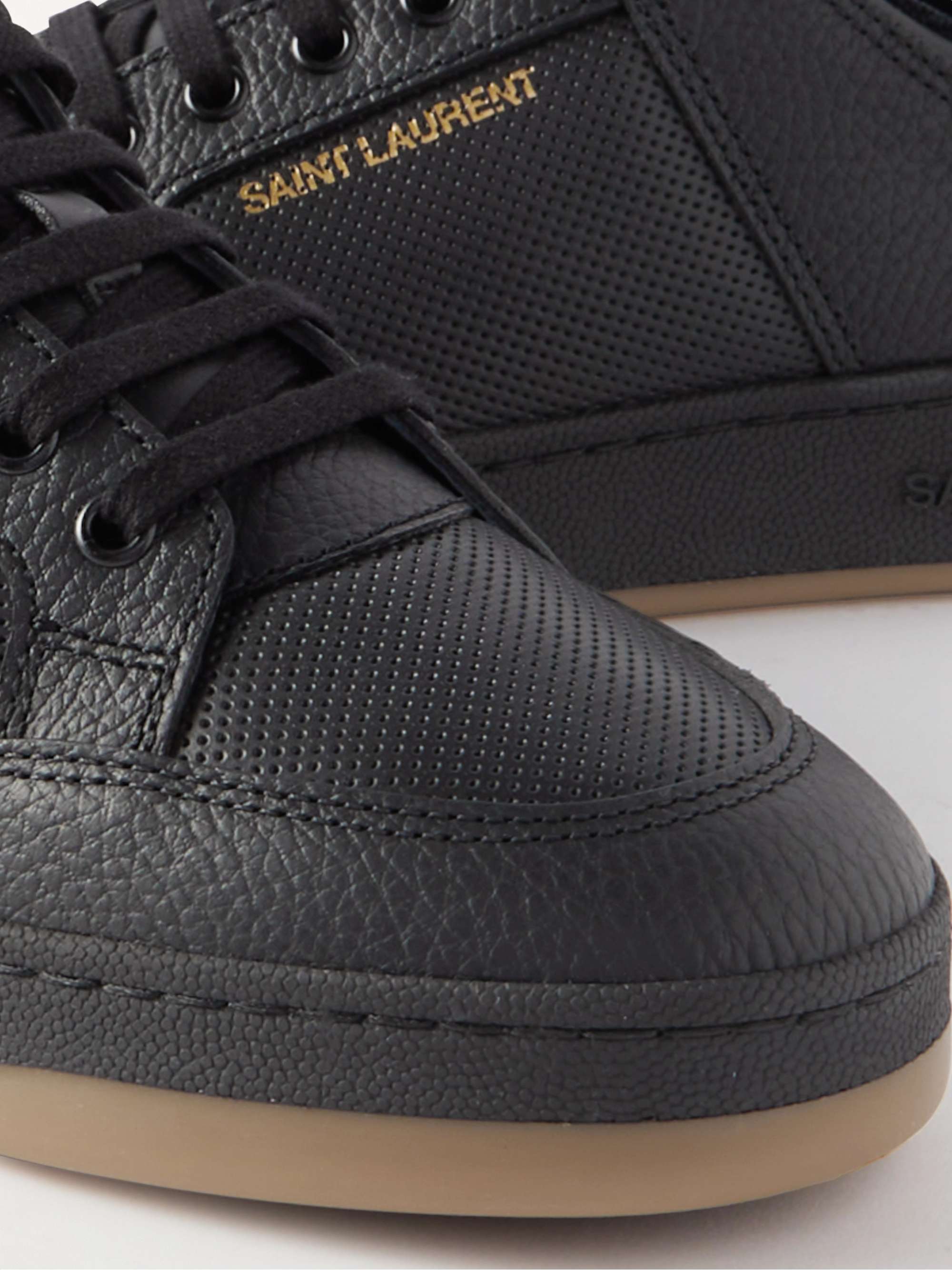 SAINT LAURENT SL/61 Perforated Leather Sneakers