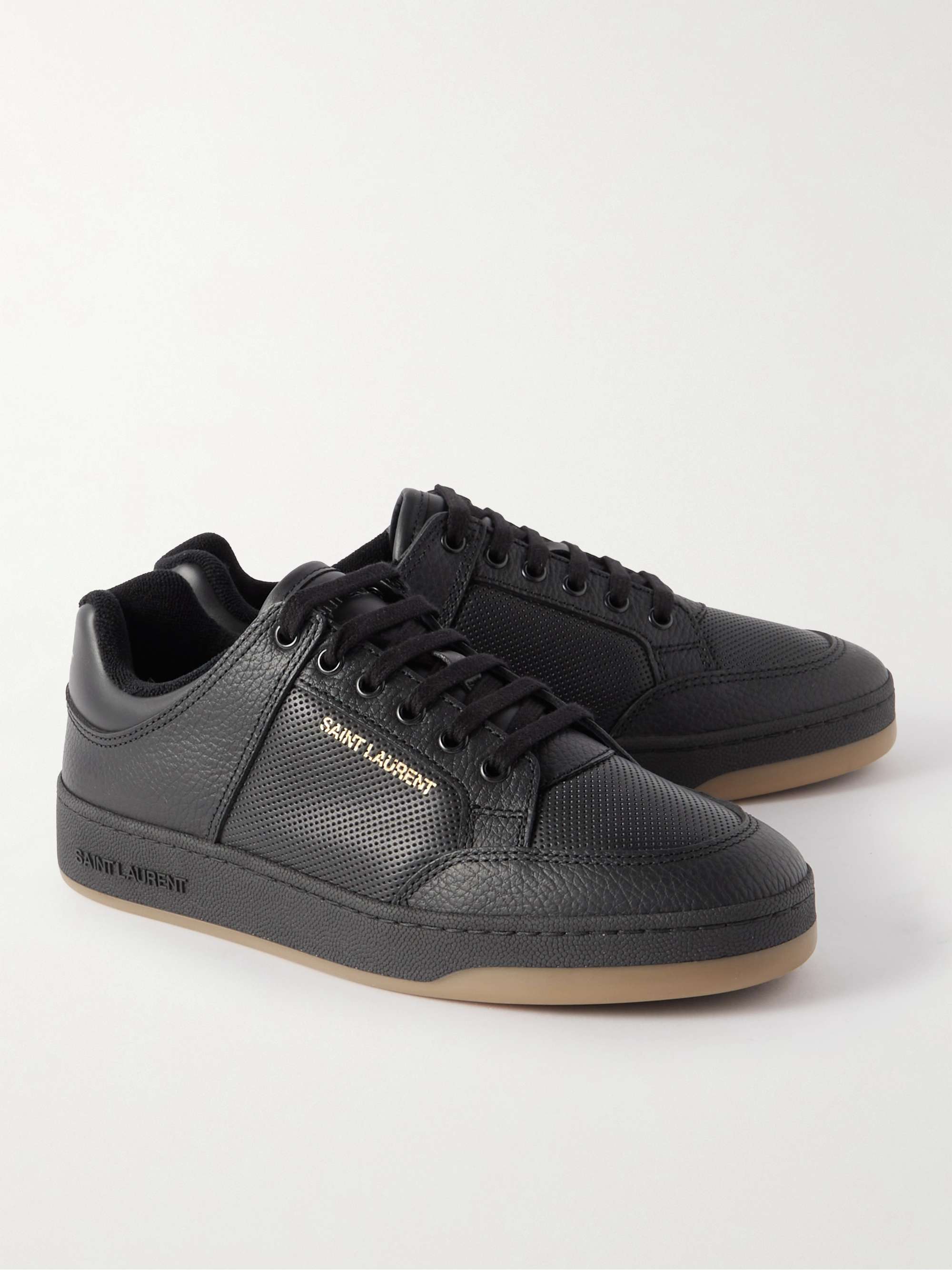 SAINT LAURENT SL/61 Perforated Leather Sneakers