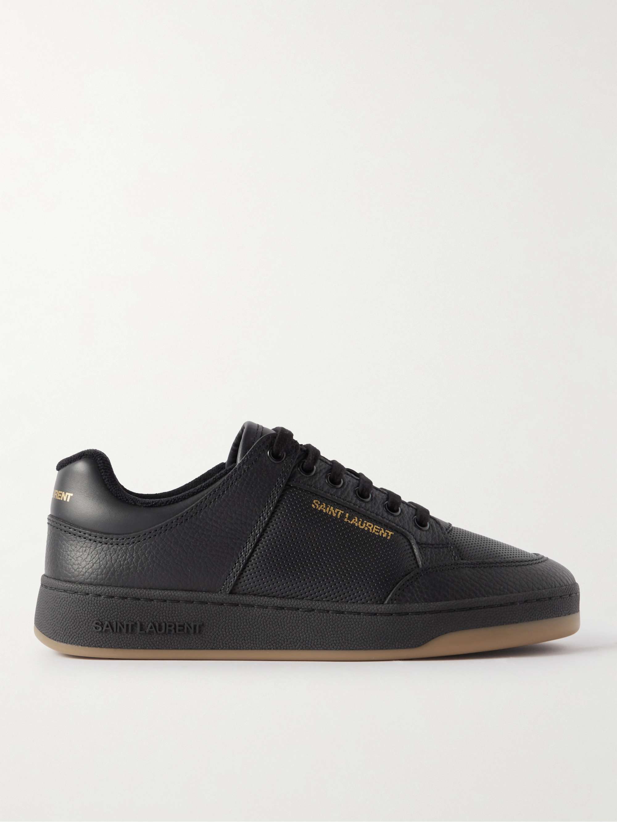 SAINT LAURENT SL/61 Perforated Leather Sneakers for Men | MR PORTER