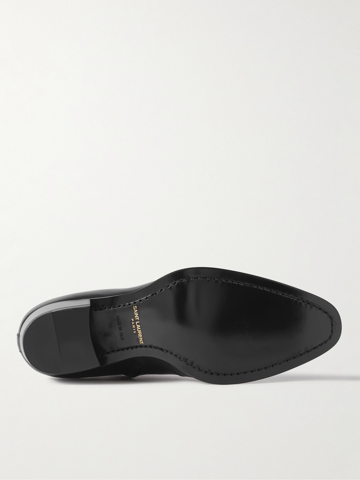 Saint Laurent Augustin Zip Detailed Ankle Boots In Black