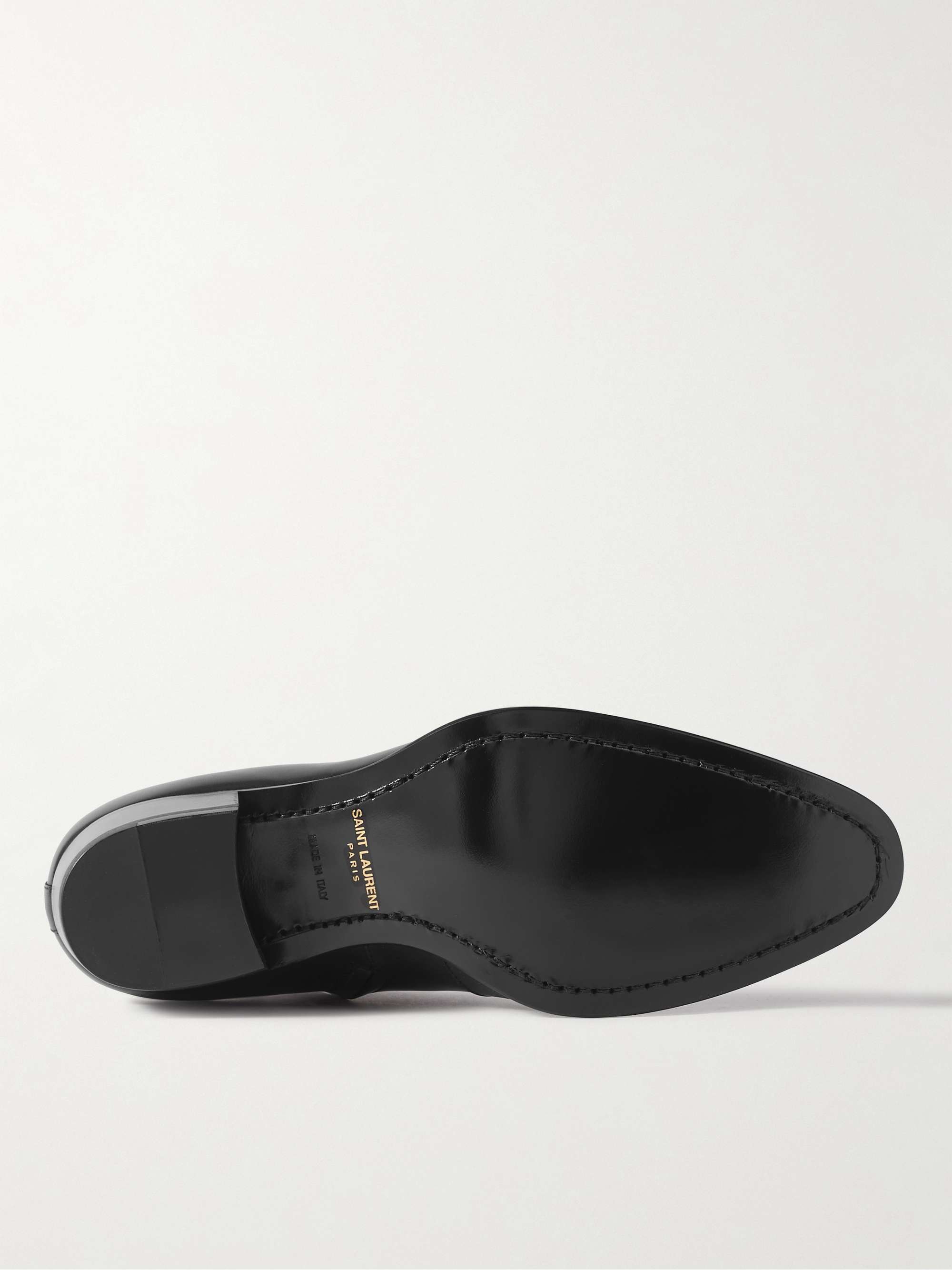 SAINT LAURENT Wyatt Leather Chelsea Boots