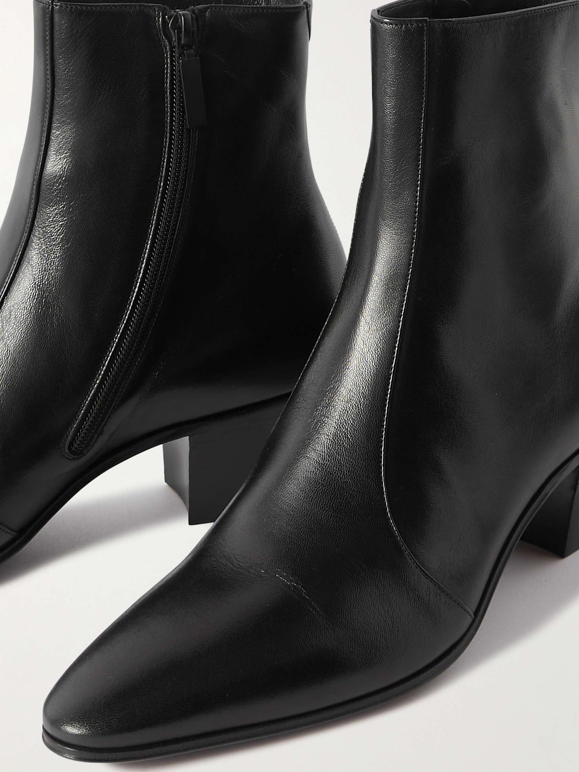 SAINT LAURENT Vassili Leather Ankle Boots for Men | MR PORTER