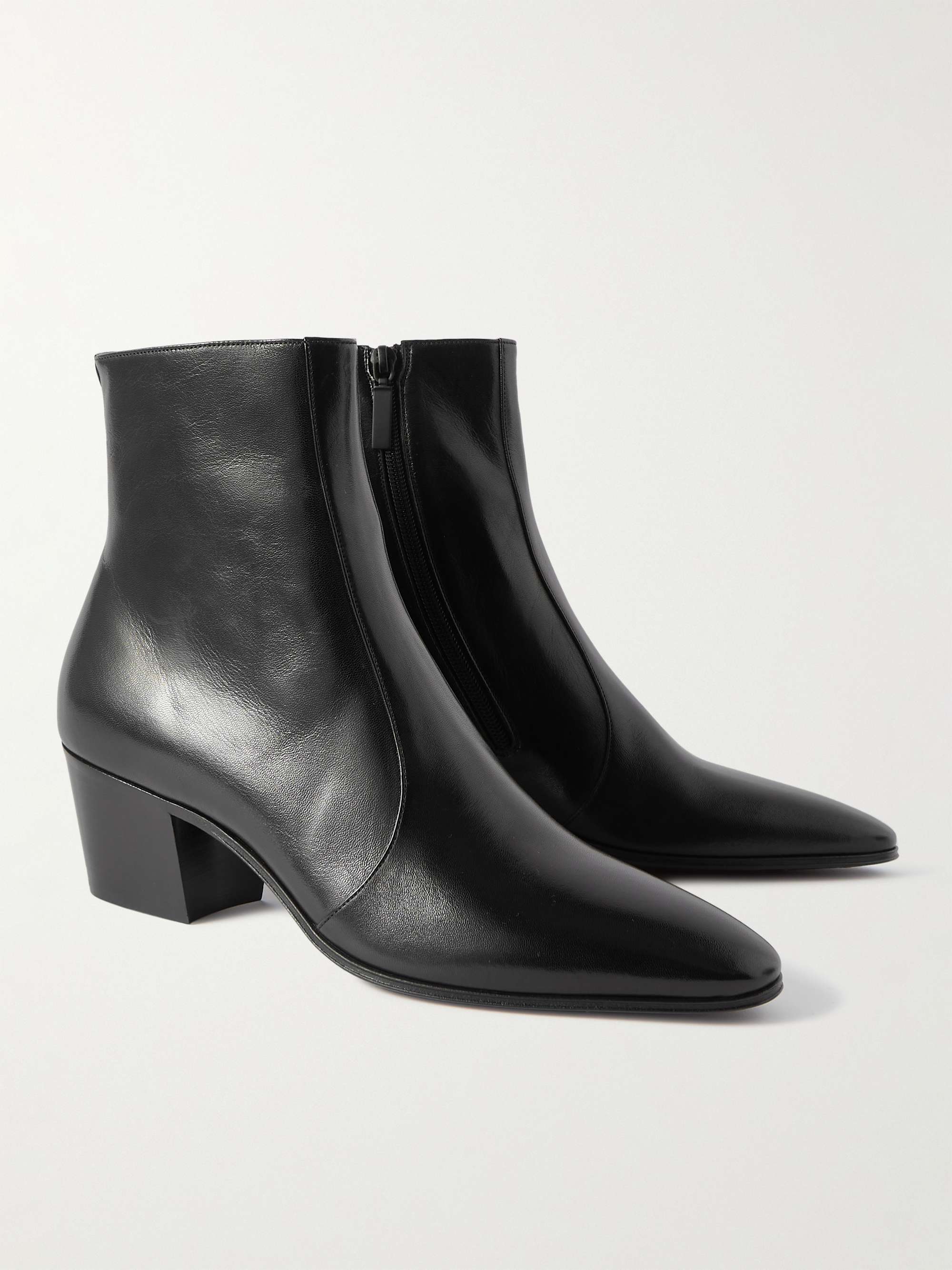 SAINT LAURENT Vassili Leather Ankle Boots for Men | MR PORTER