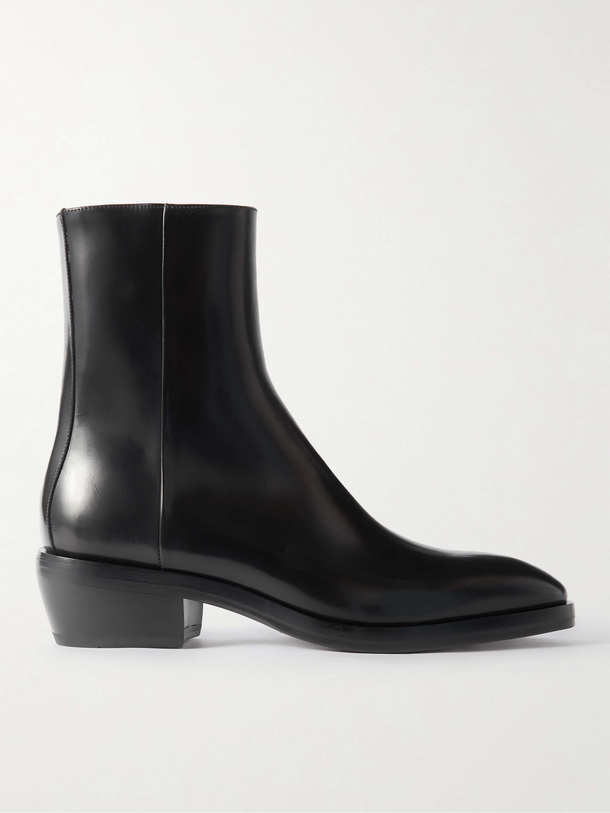 FERRAGAMO Polished-Leather Boots for Men | MR PORTER