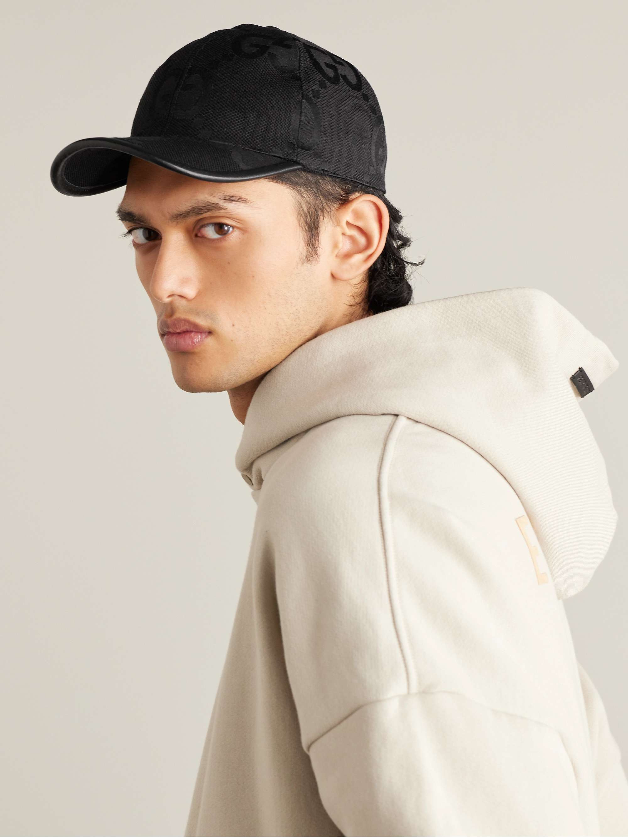 Gucci - Men - Monogrammed Coated-canvas and Mesh Baseball Cap Neutrals - M