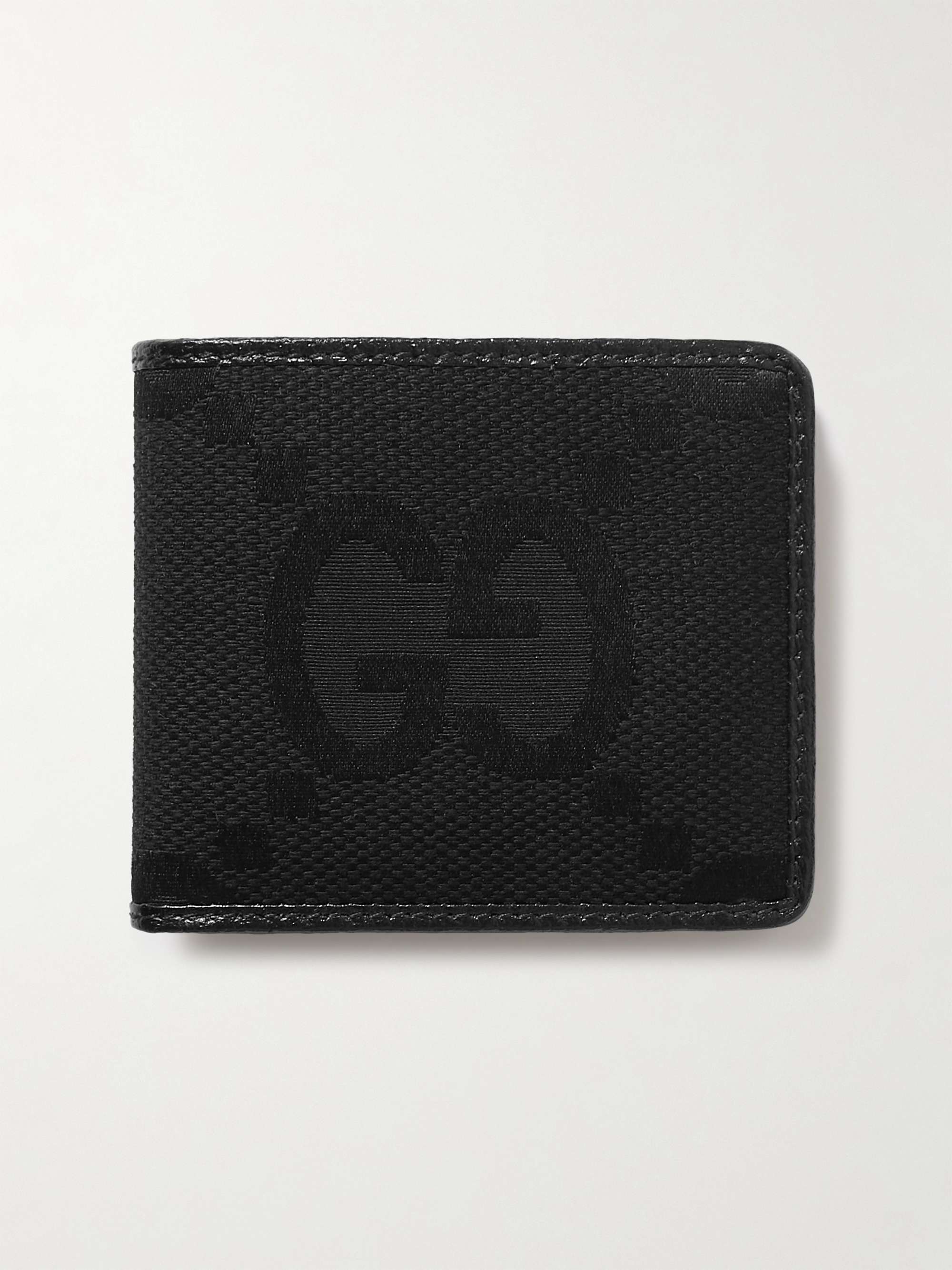 GUCCI Leather and Logo-Jacquard Wallet for Men | MR PORTER