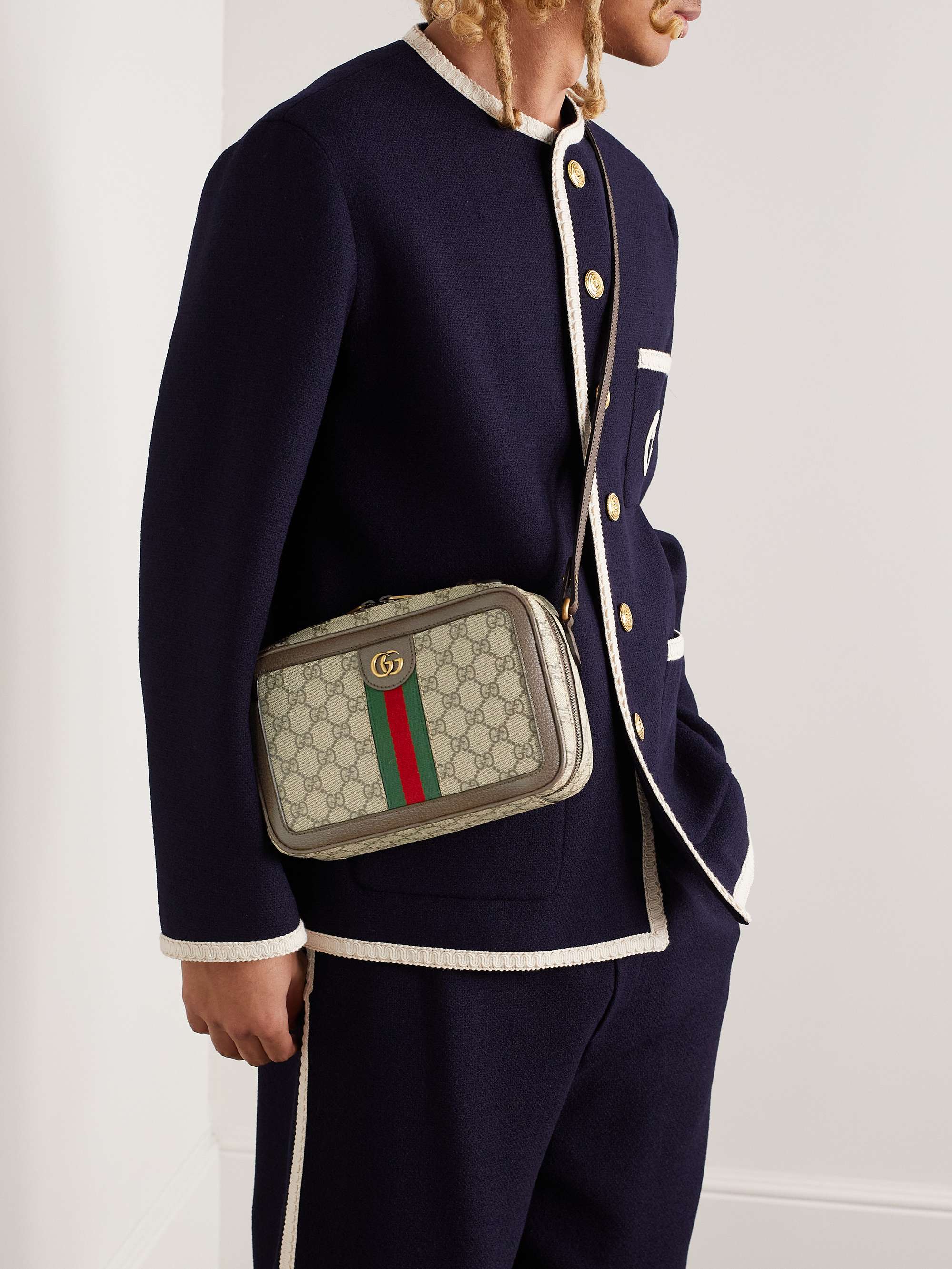 Gucci Men's Ophidia Small Canvas Shoulder Bag