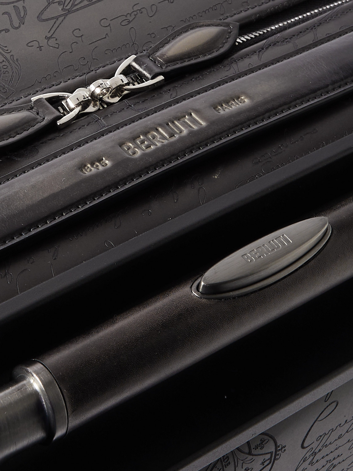 Shop Berluti Formula 1005 Scritto Venezia Leather Suitcase In Black