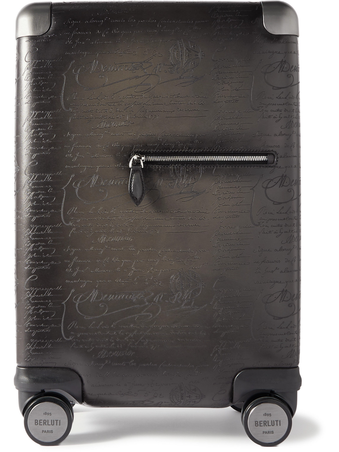 Berluti Formula 1005 Scritto Venezia Leather Suitcase In Black