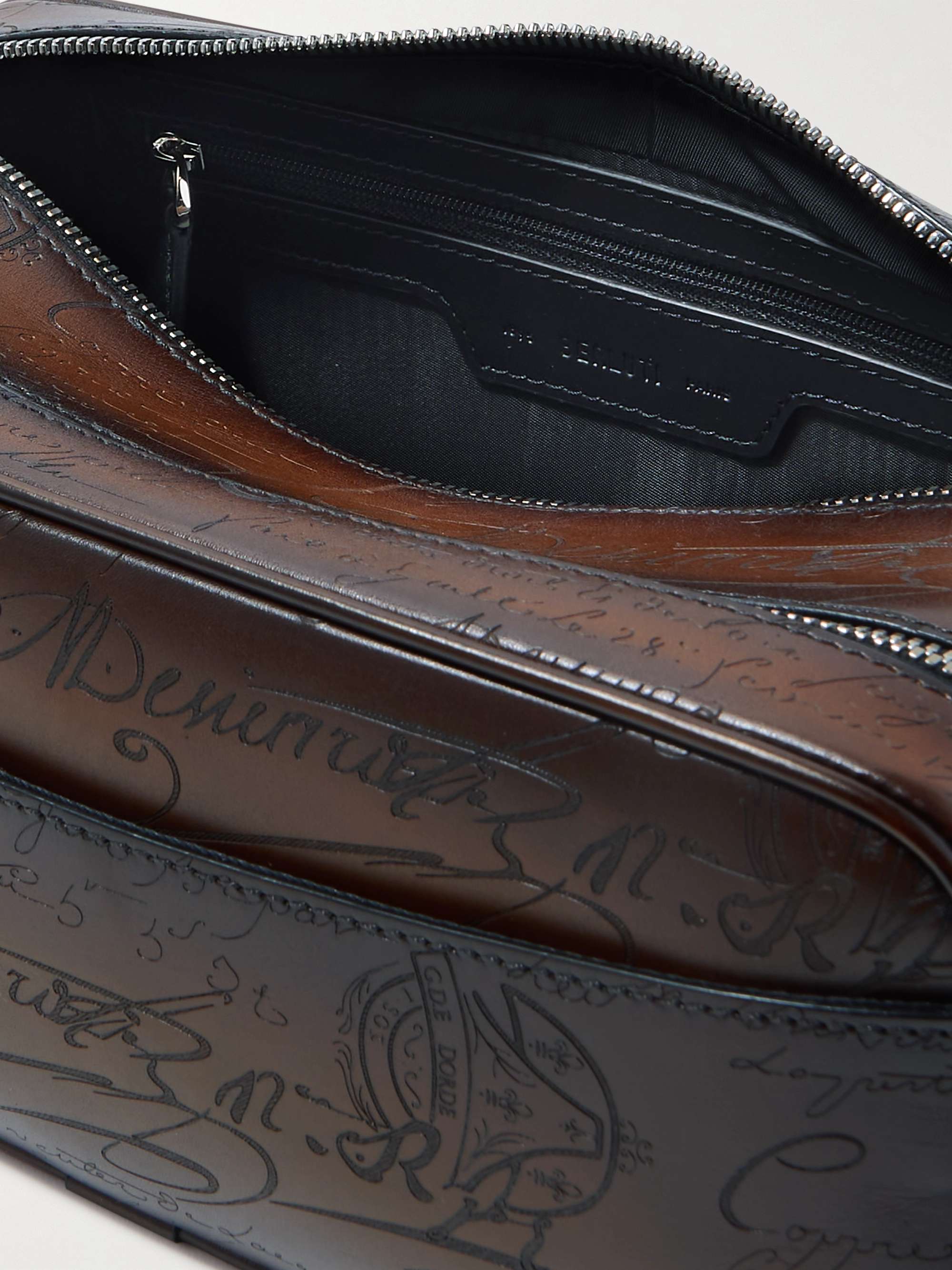 BERLUTI Formula 1003 Scritto Venezia Leather Wash Bag