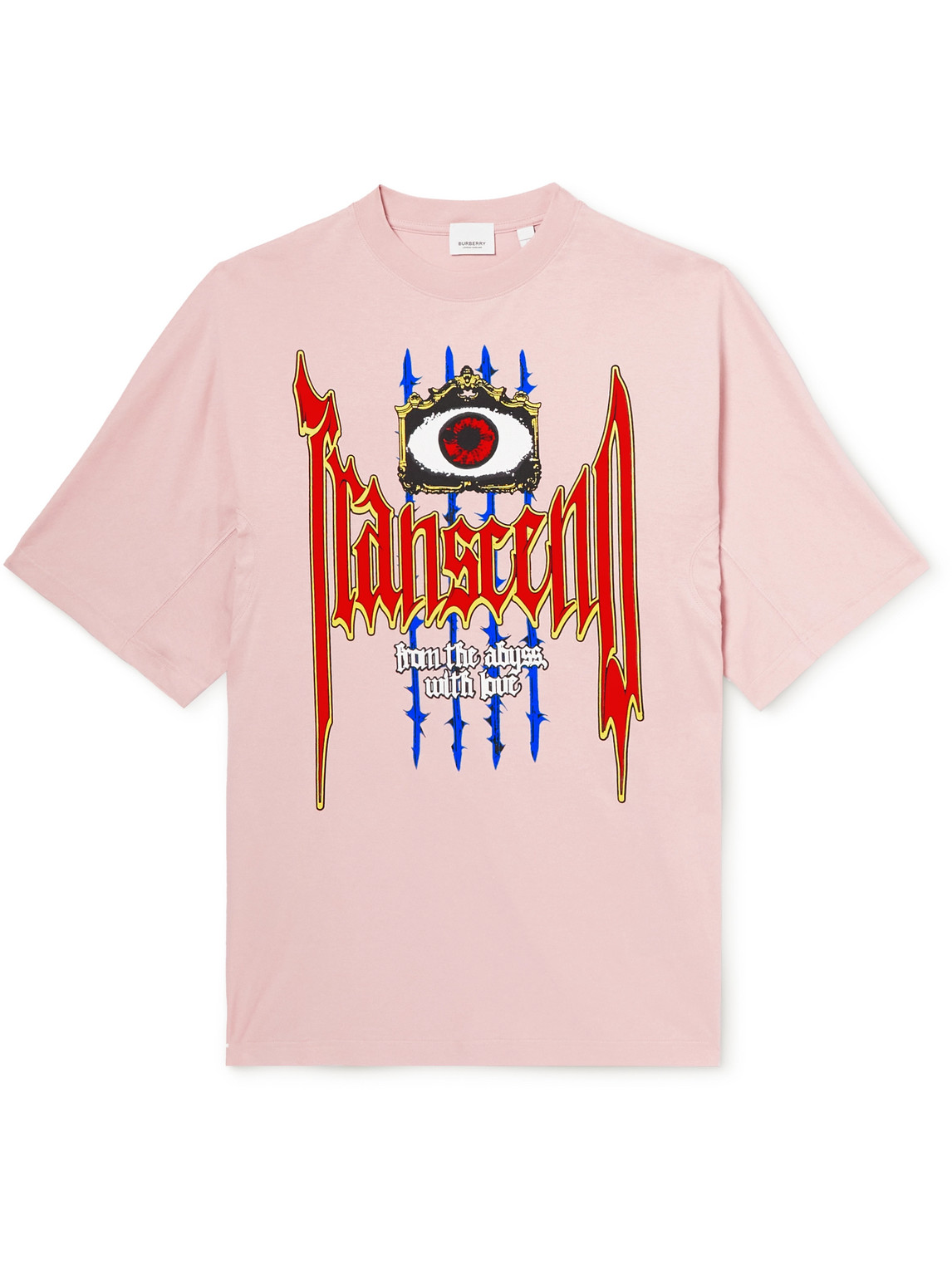 Burberry Printed Cotton-jersey T-shirt In Pink