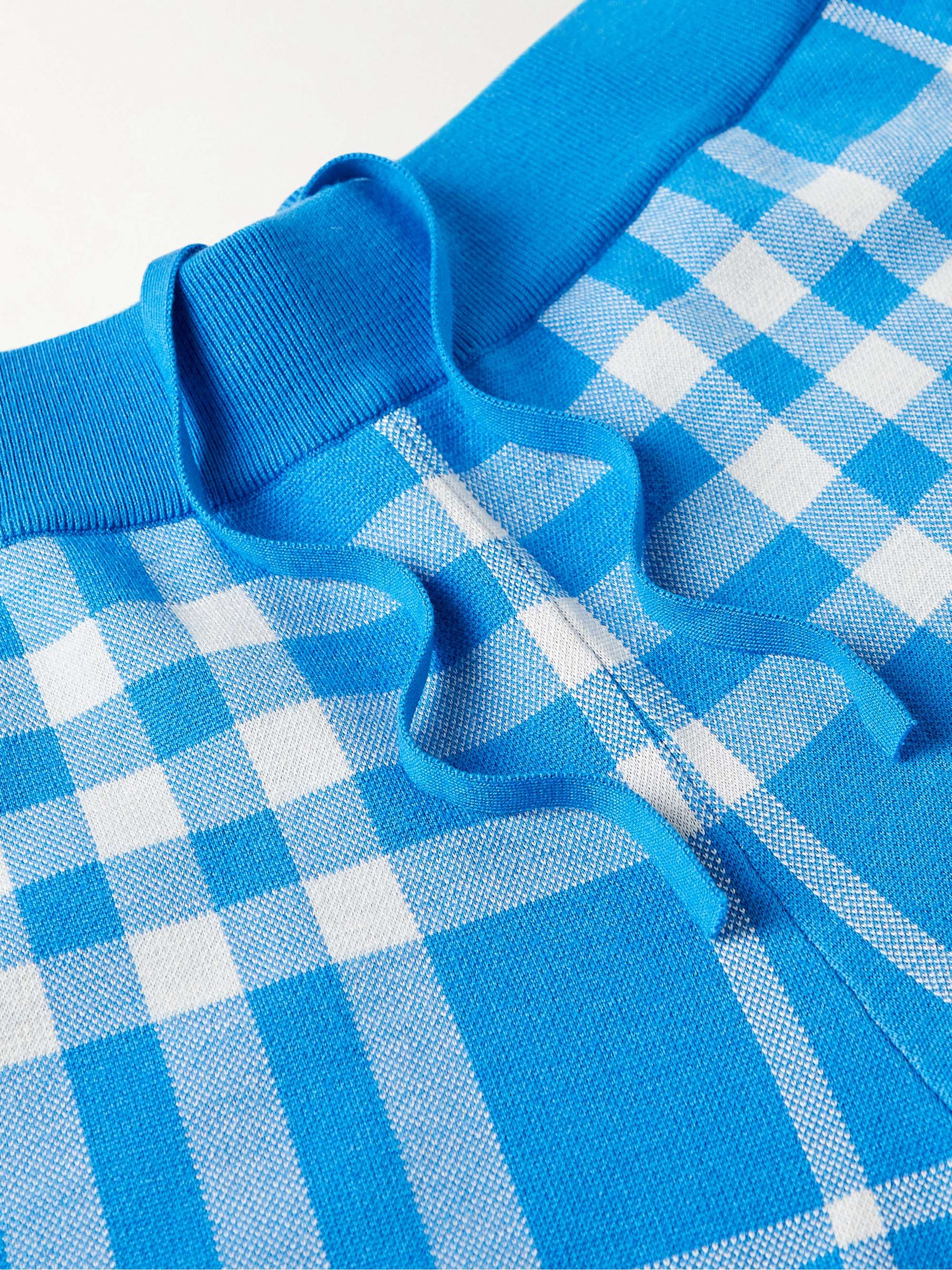 BURBERRY Straight-Leg Checked Wool and Silk-Blend Shorts