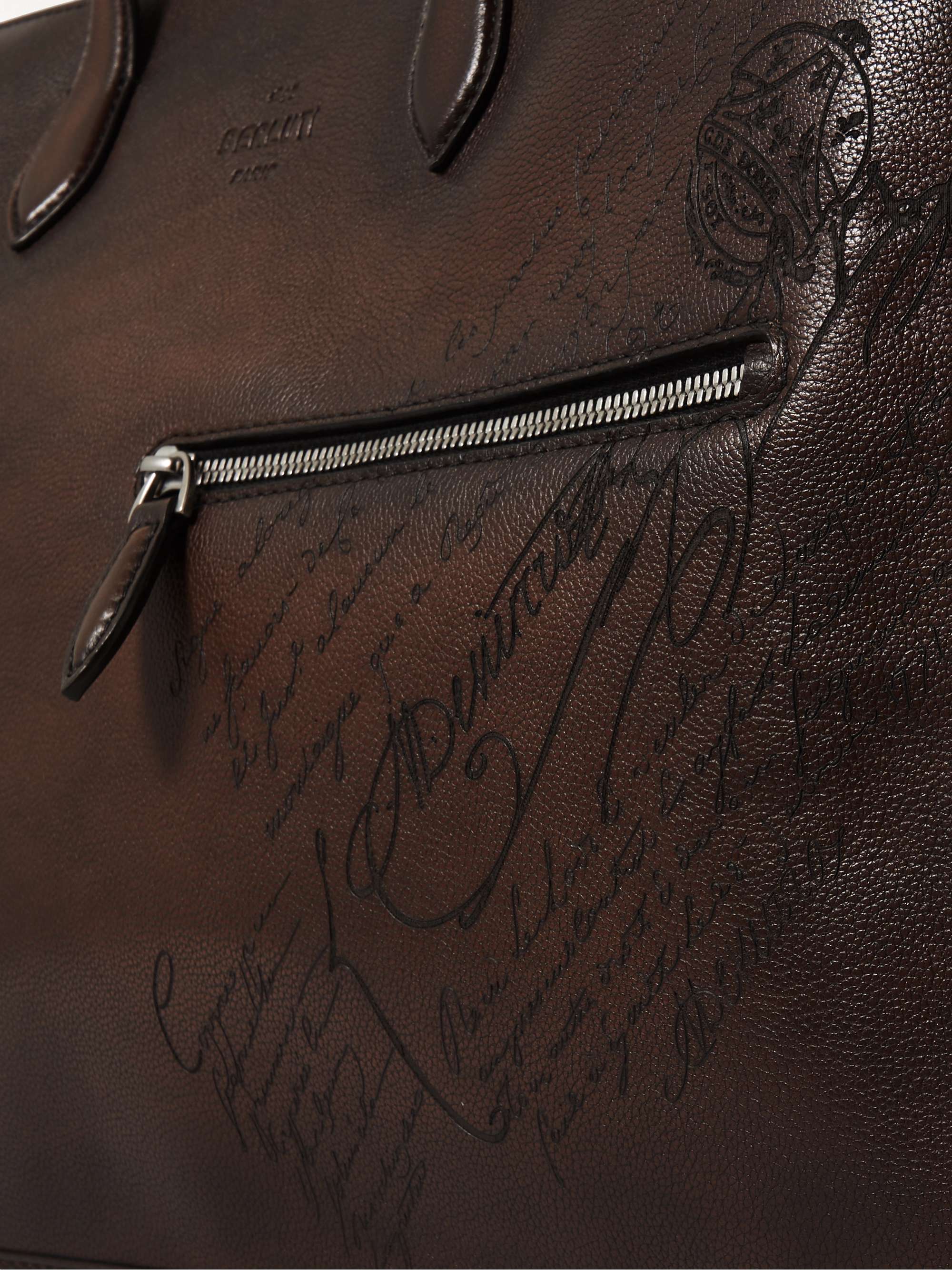 BERLUTI Perspective Scritto Venezia Full-Grain Leather Tote Bag