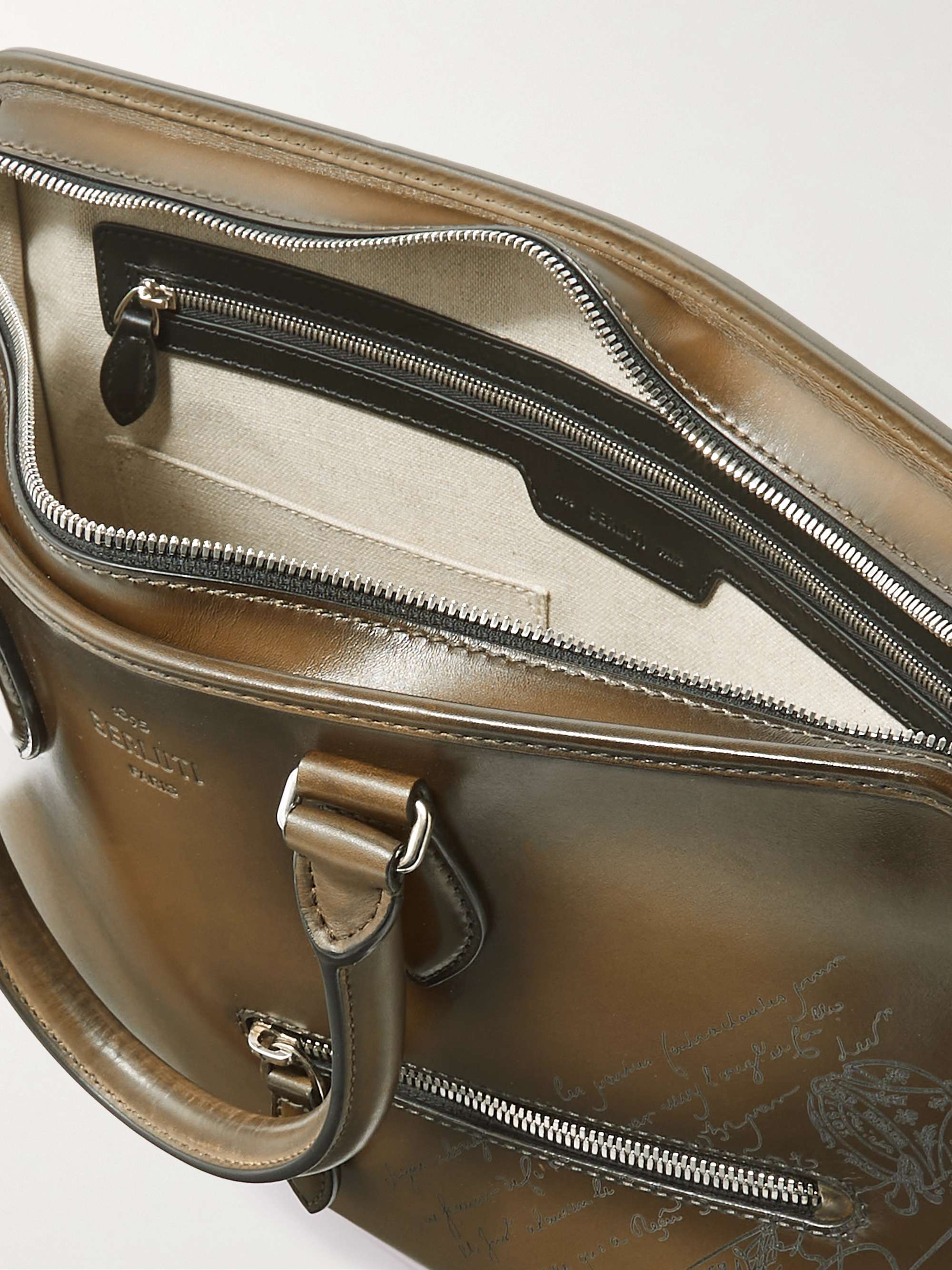 BERLUTI Un Jour Mini Scritto Venezia Leather Briefcase for