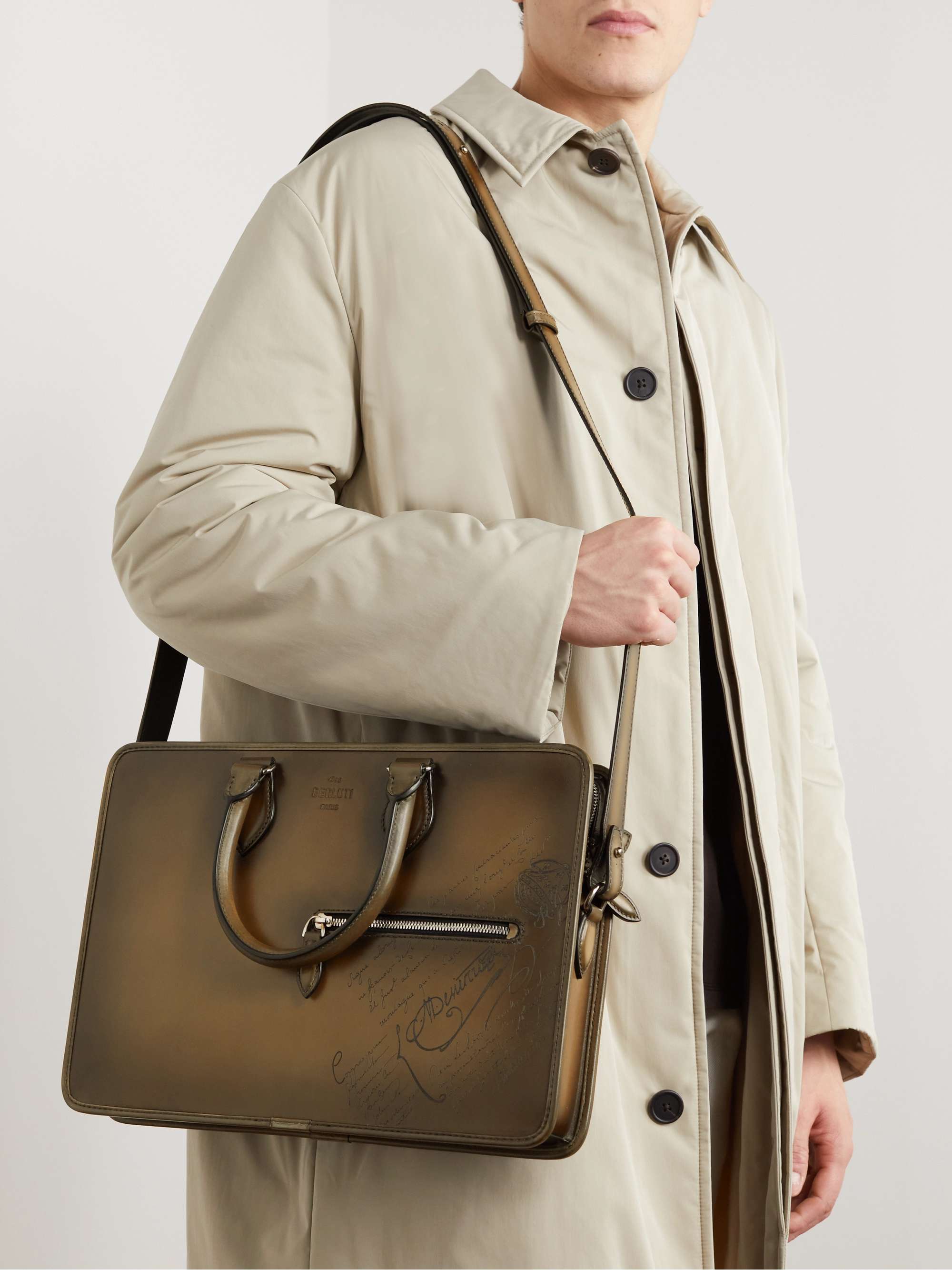 BERLUTI Un Jour Mini Scritto Venezia Leather Briefcase for Men | MR PORTER