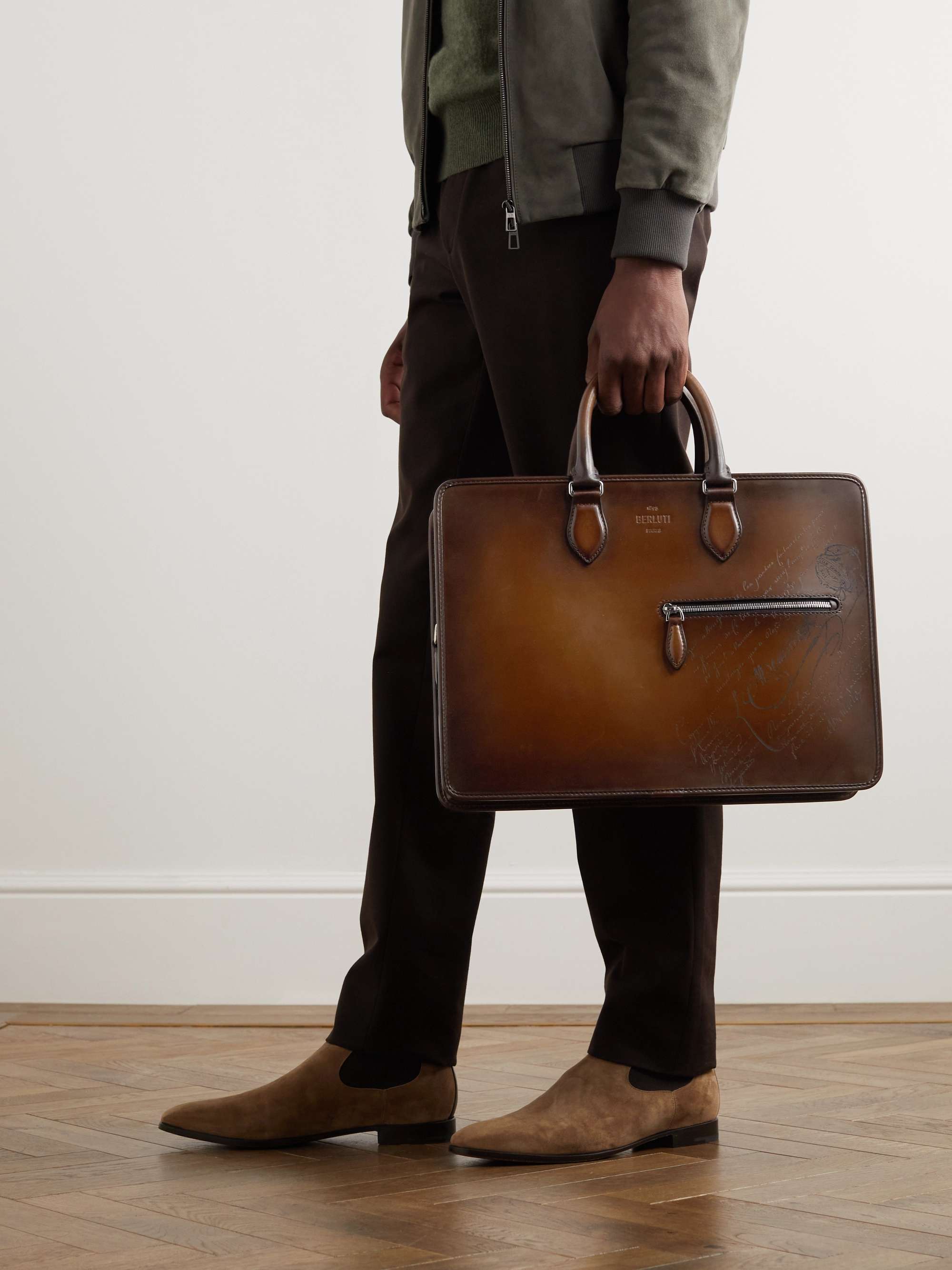 Deux Jours Scritto Leather Briefcase | Berluti CA