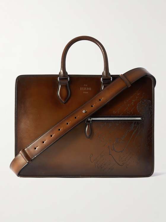mrporter.com | 2 Jour Neo Scritto Venezia Leather Briefcase