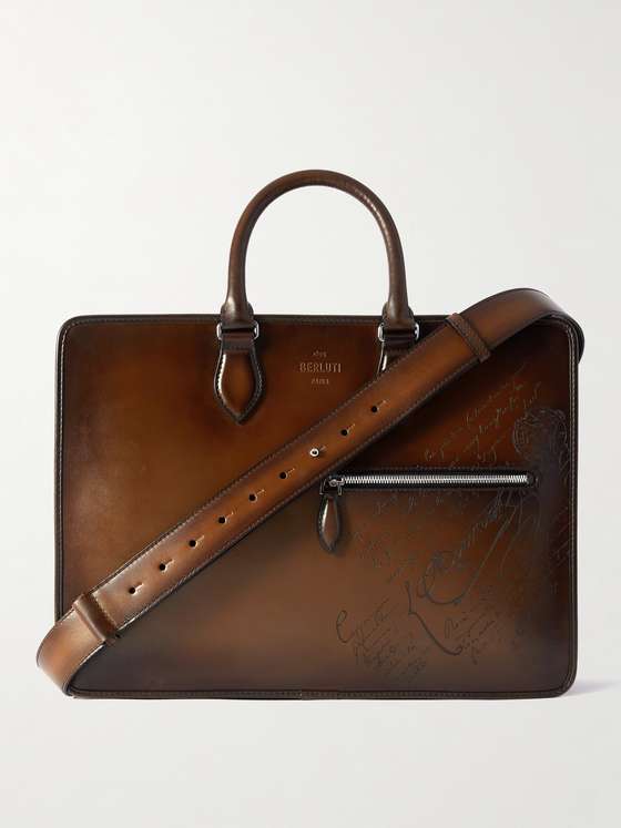 mrporter.com | 2 Jour Neo Scritto Venezia Leather Briefcase