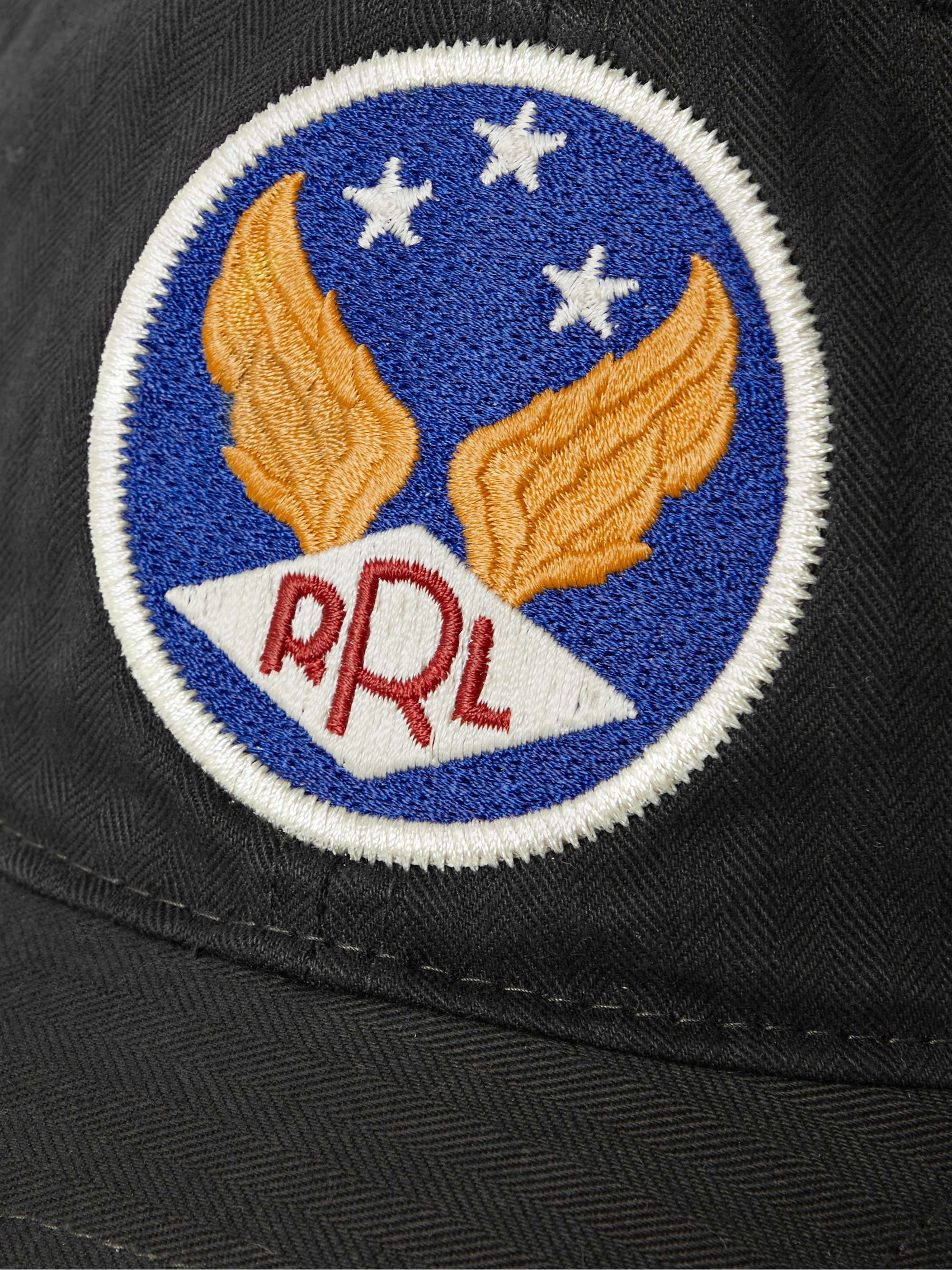 RRL Logo-Appliquéd Herringbone Cotton-Twill Baseball Cap