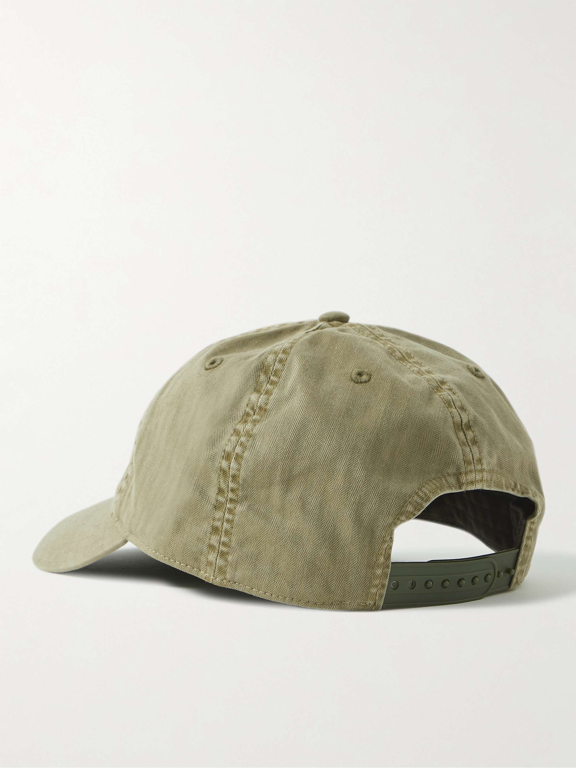 RRL Logo-Appliquéd Herringbone Cotton-Twill Baseball Cap