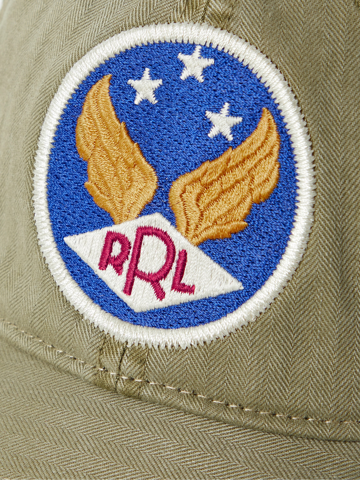  Rrl - Logo-appliquéd Herringbone Cotton-twill Baseball Cap - Men - Green 