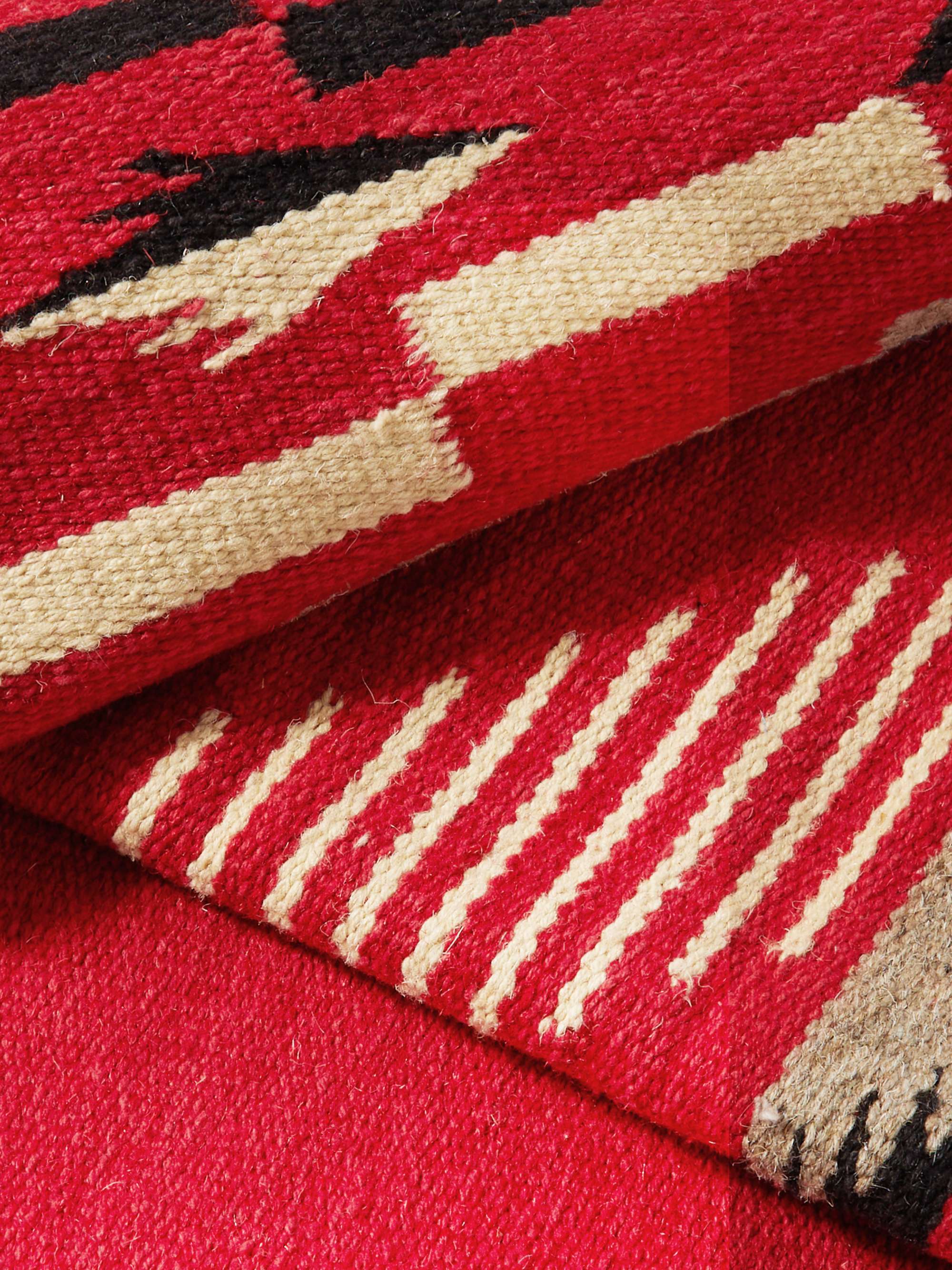 RRL Fringed Woven Cotton Rug