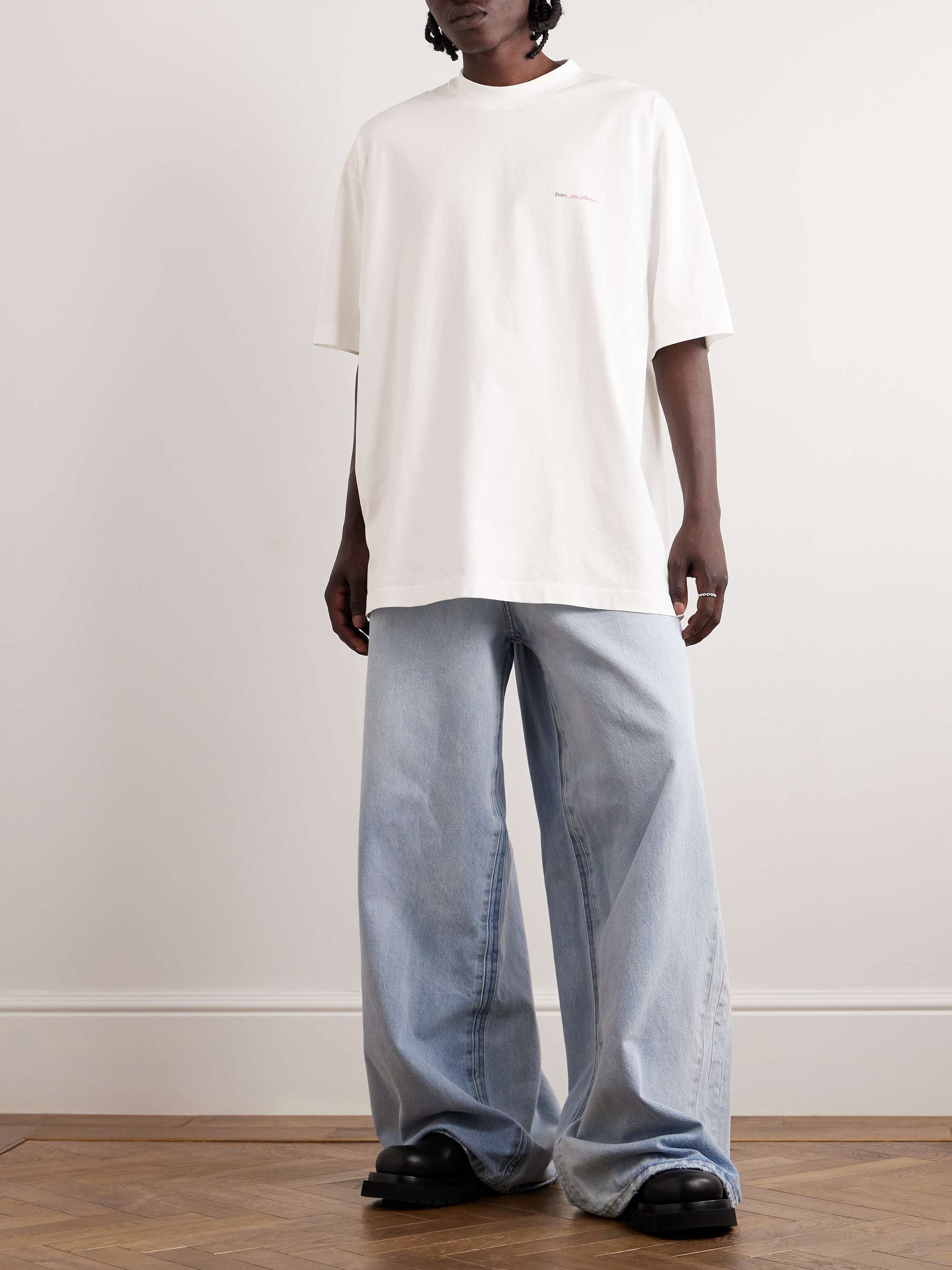 VETEMENTS Printed Cotton-Jersey T-Shirt