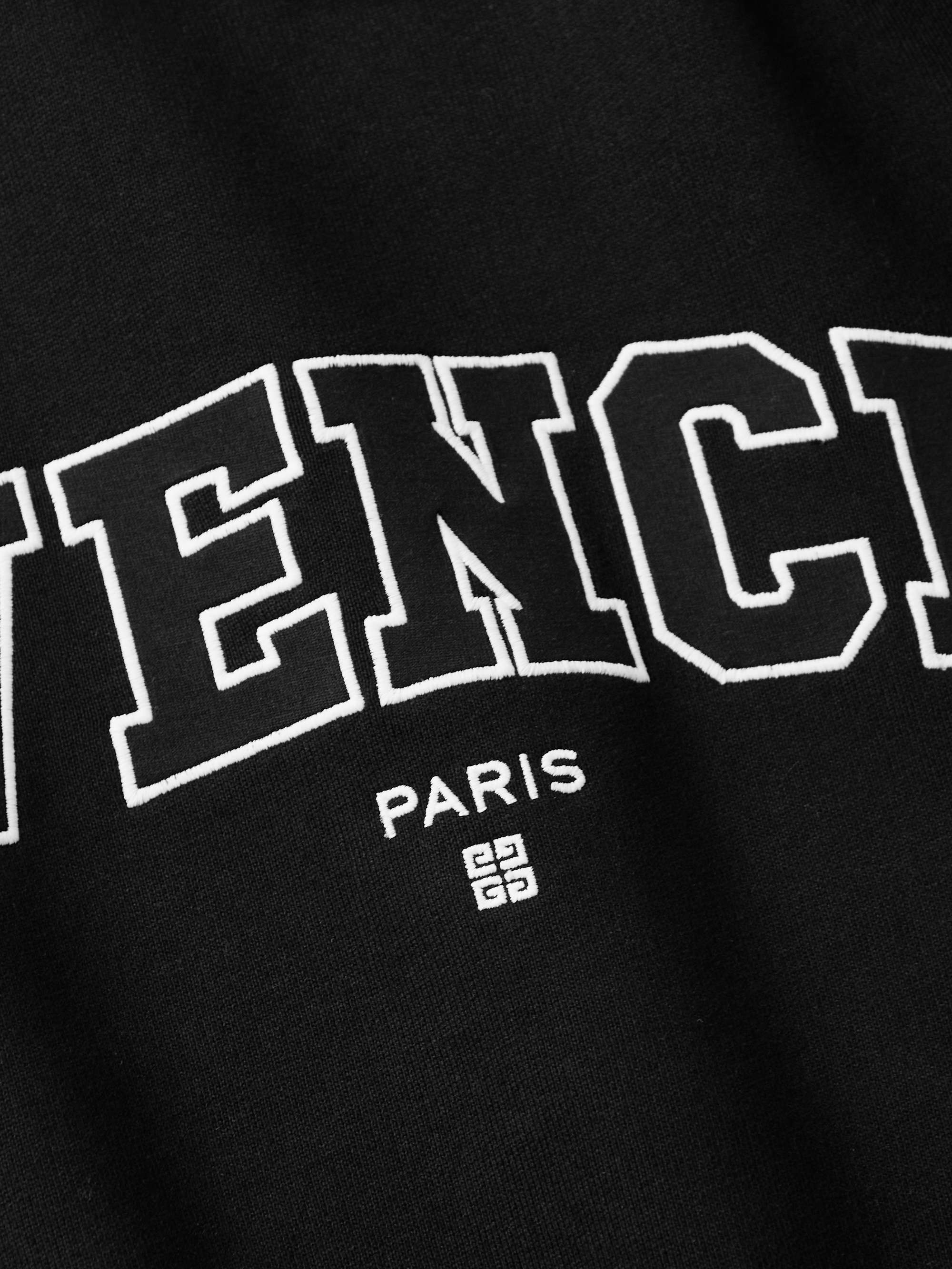 GIVENCHY Logo-Embroidered Cotton-Jersey Sweatshirt for Men | MR PORTER
