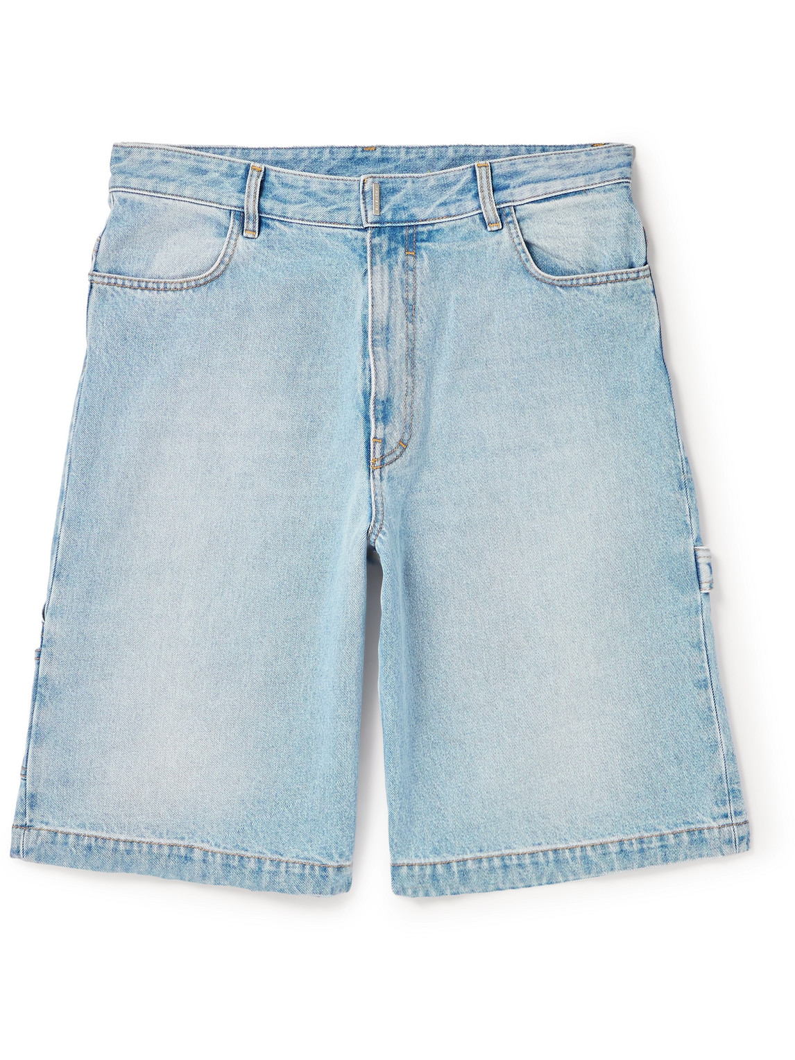 Wide-Leg Carpenter Denim Shorts