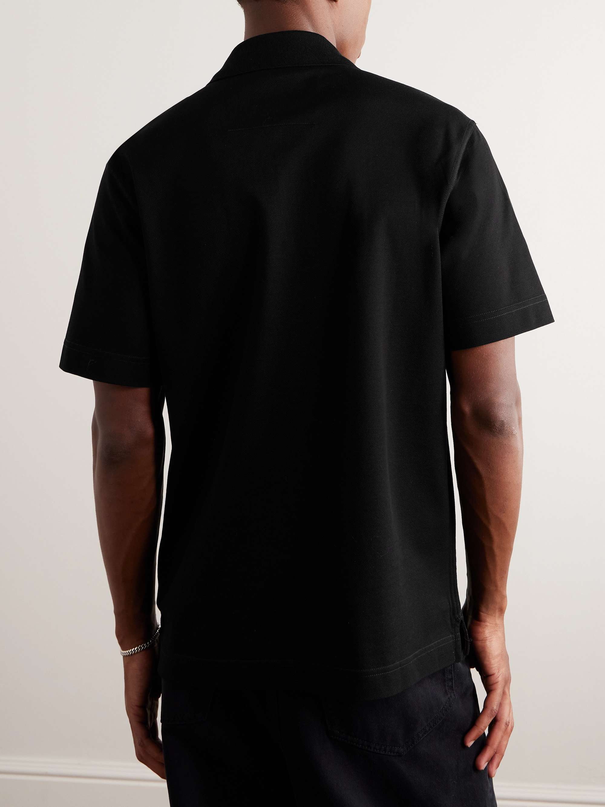 GIVENCHY Logo-Print Cotton-Piqué Half-Zip Polo Shirt for Men | MR PORTER