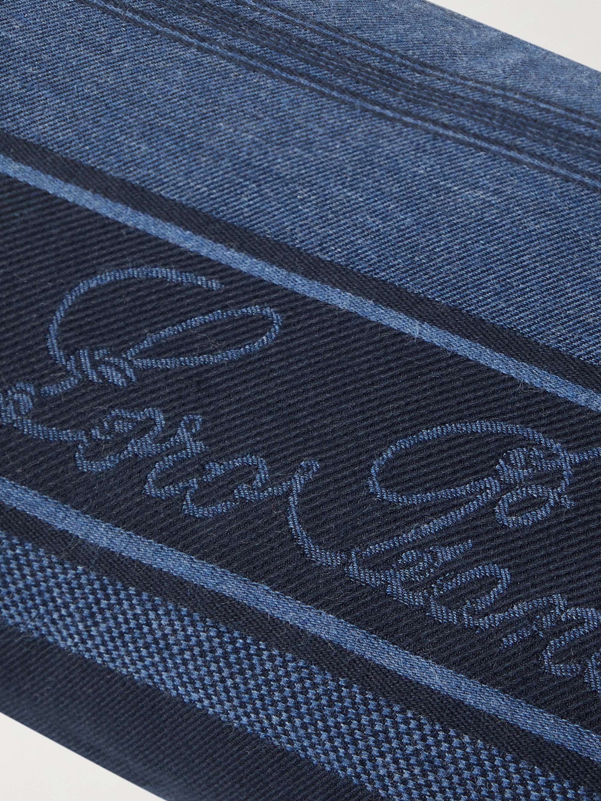 LORO PIANA Printed Denim Beach Pillow