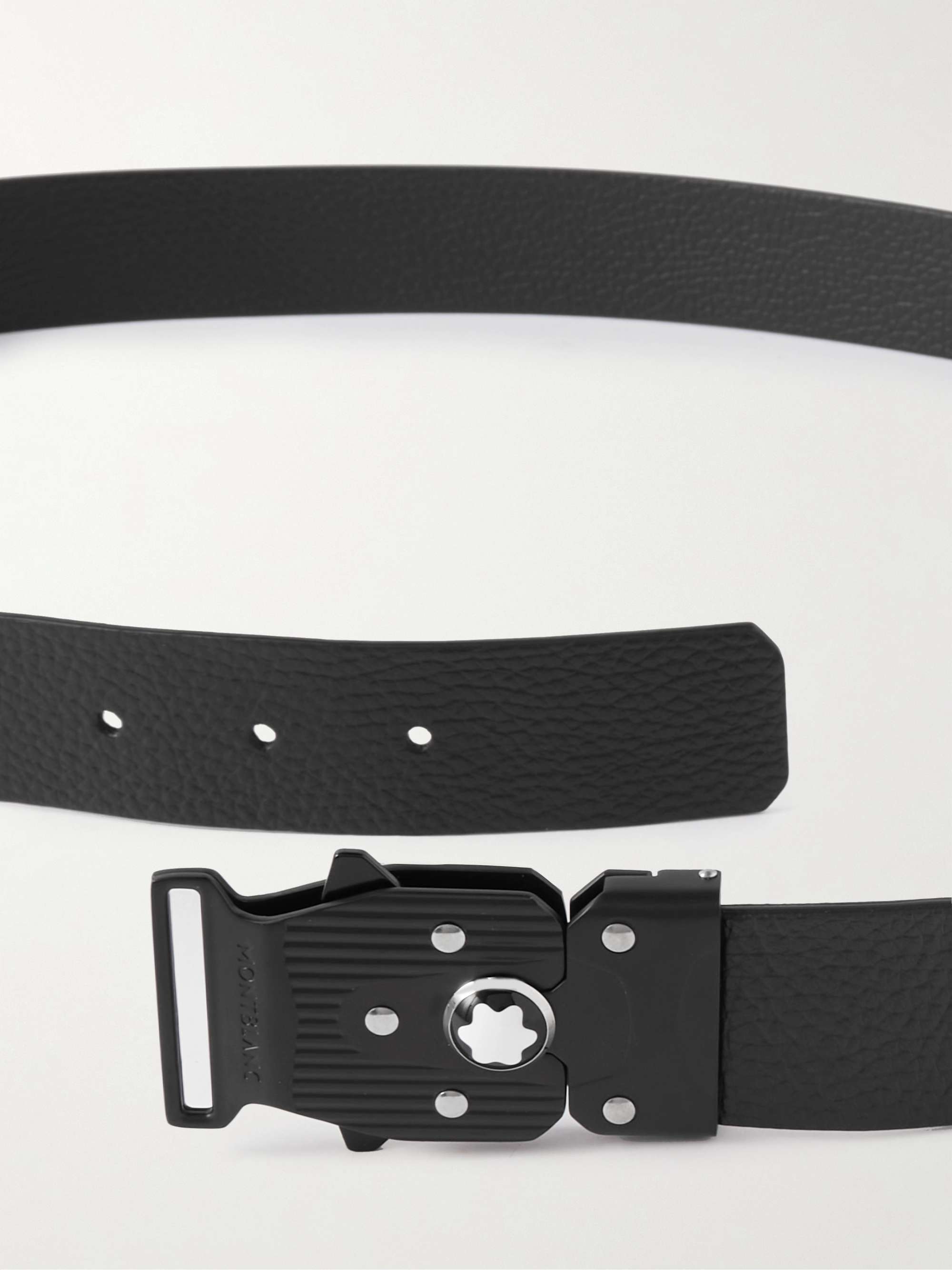 M LOCK 4810 buckle grainy black 35 mm leather belt - Luxury Belts