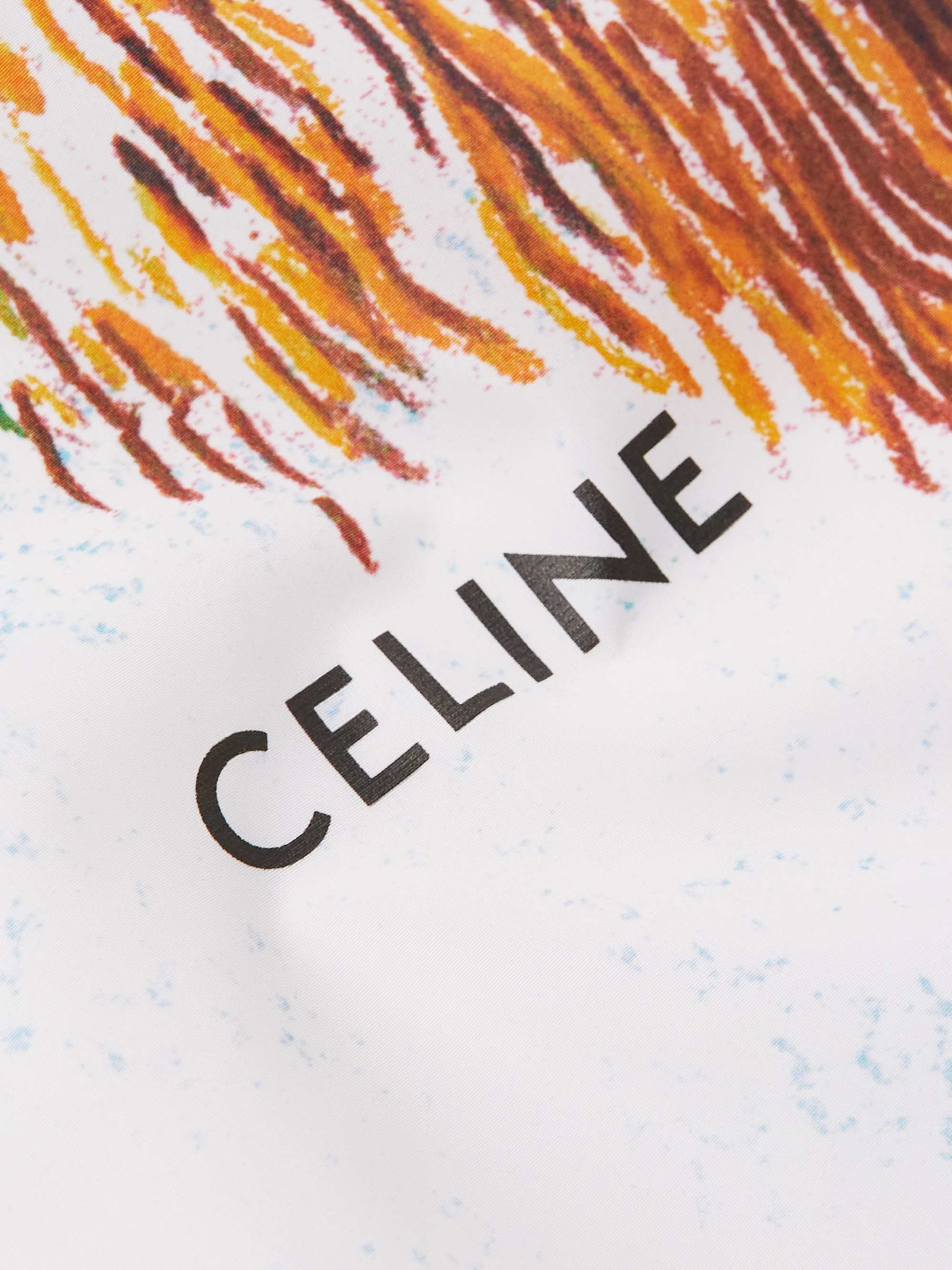 CELINE HOMME + Alyss Estay Logo-Print Shell Hooded Jacket