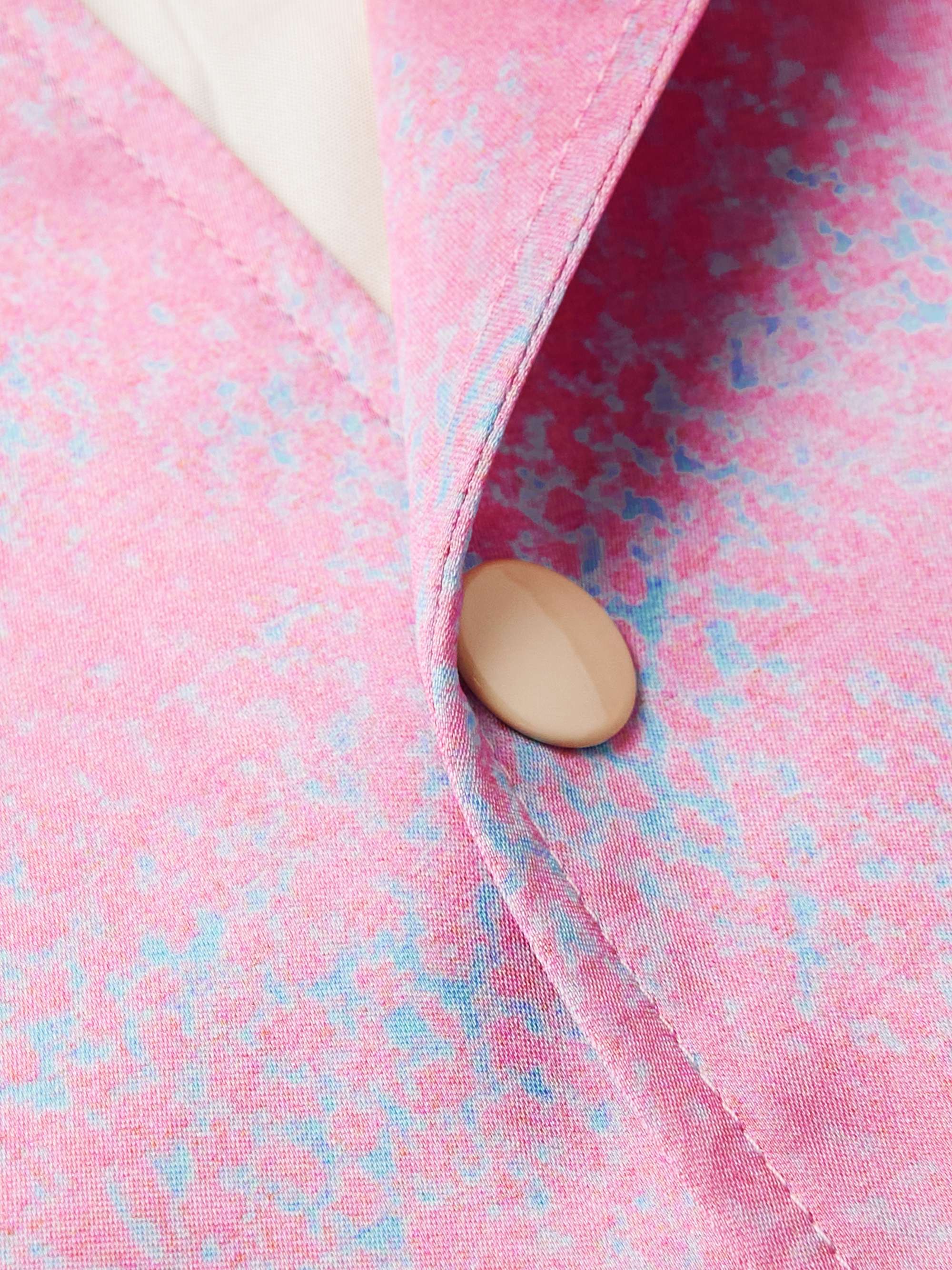 CELINE HOMME + Alyss Estay Printed Satin Bomber Jacket