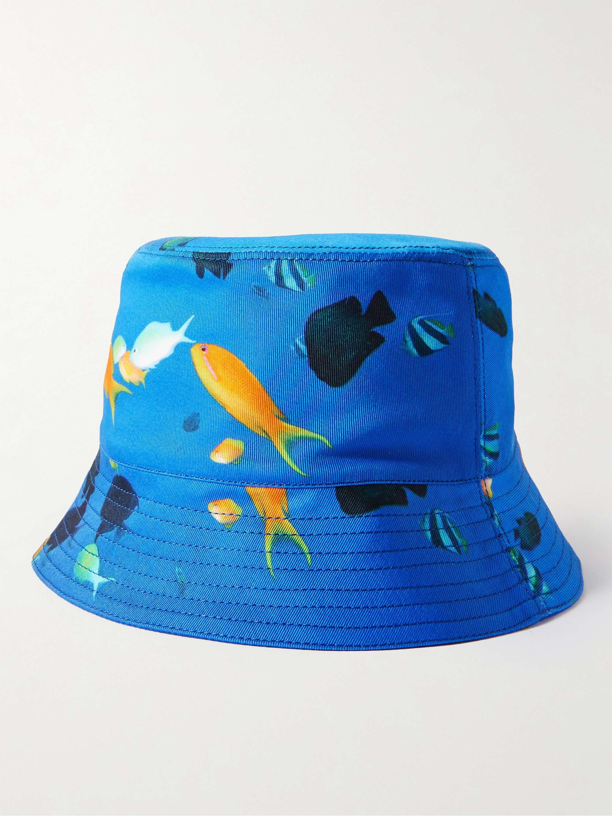 LOEWE Logo-Appliquéd Printed Cotton-Canvas Bucket Hat