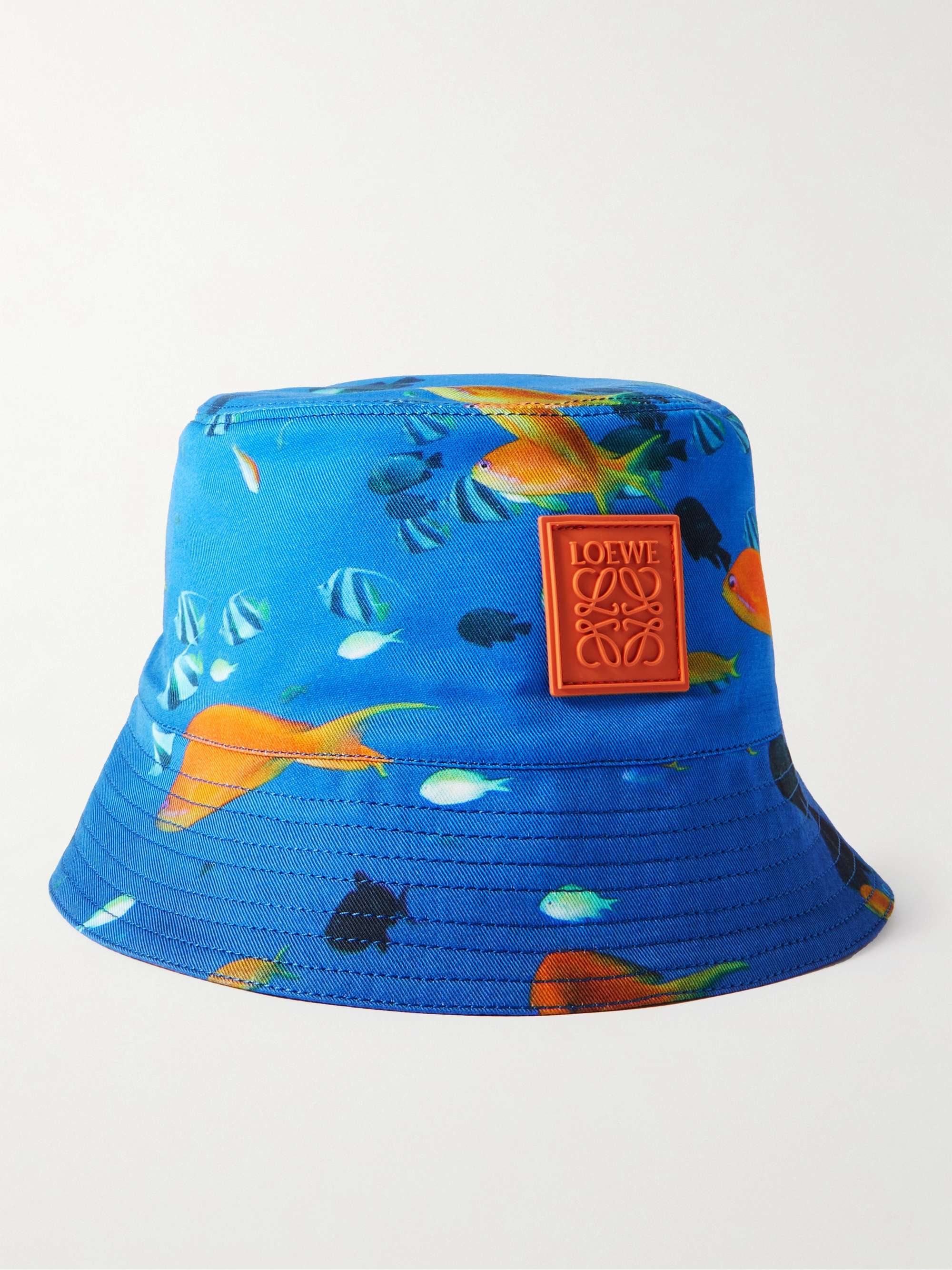 LOEWE Logo-Appliqued Printed Cotton-Canvas Bucket Hat