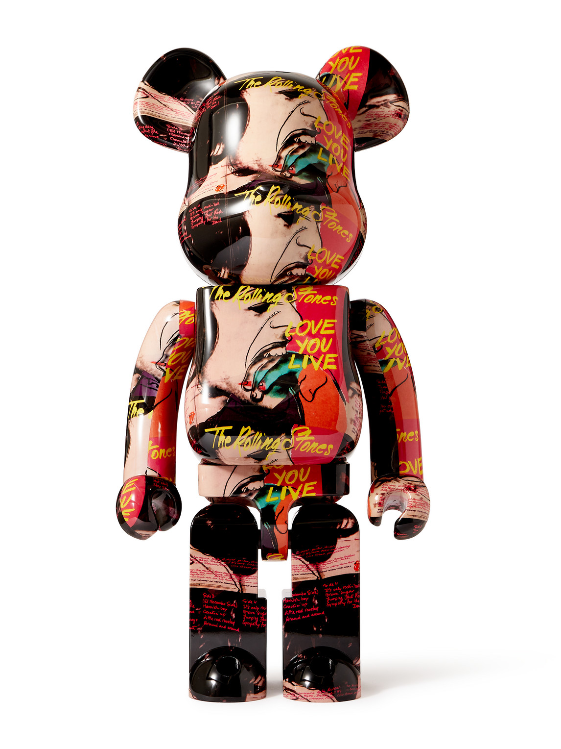 BE@RBRICK – Andy Warhol The Rolling Stones 1000% Printed PVC Figurine
