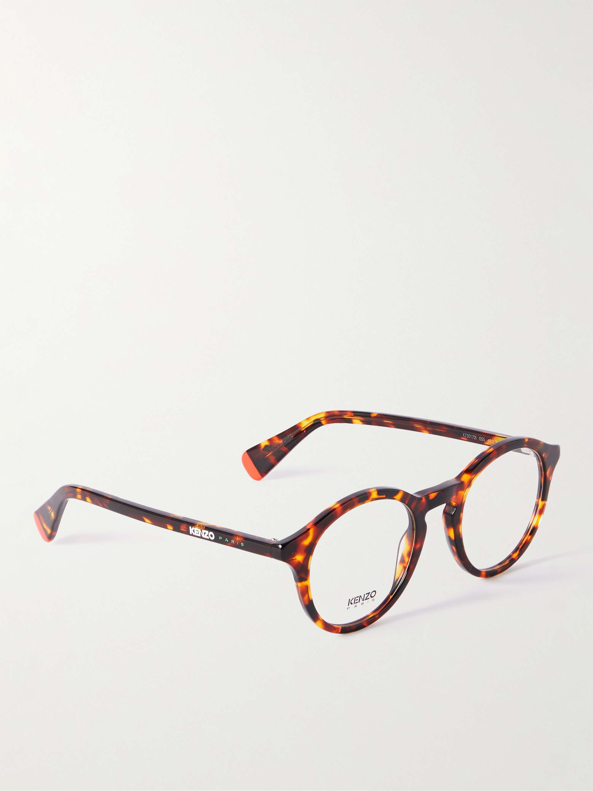 KENZO Round-Frame Tortoiseshell Acetate Optical Glasses