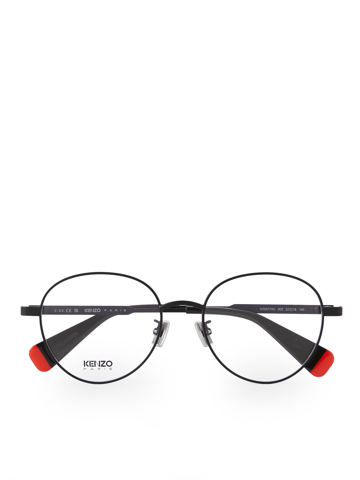 Kenzo Round-frame Metal Optical Glasses In Black